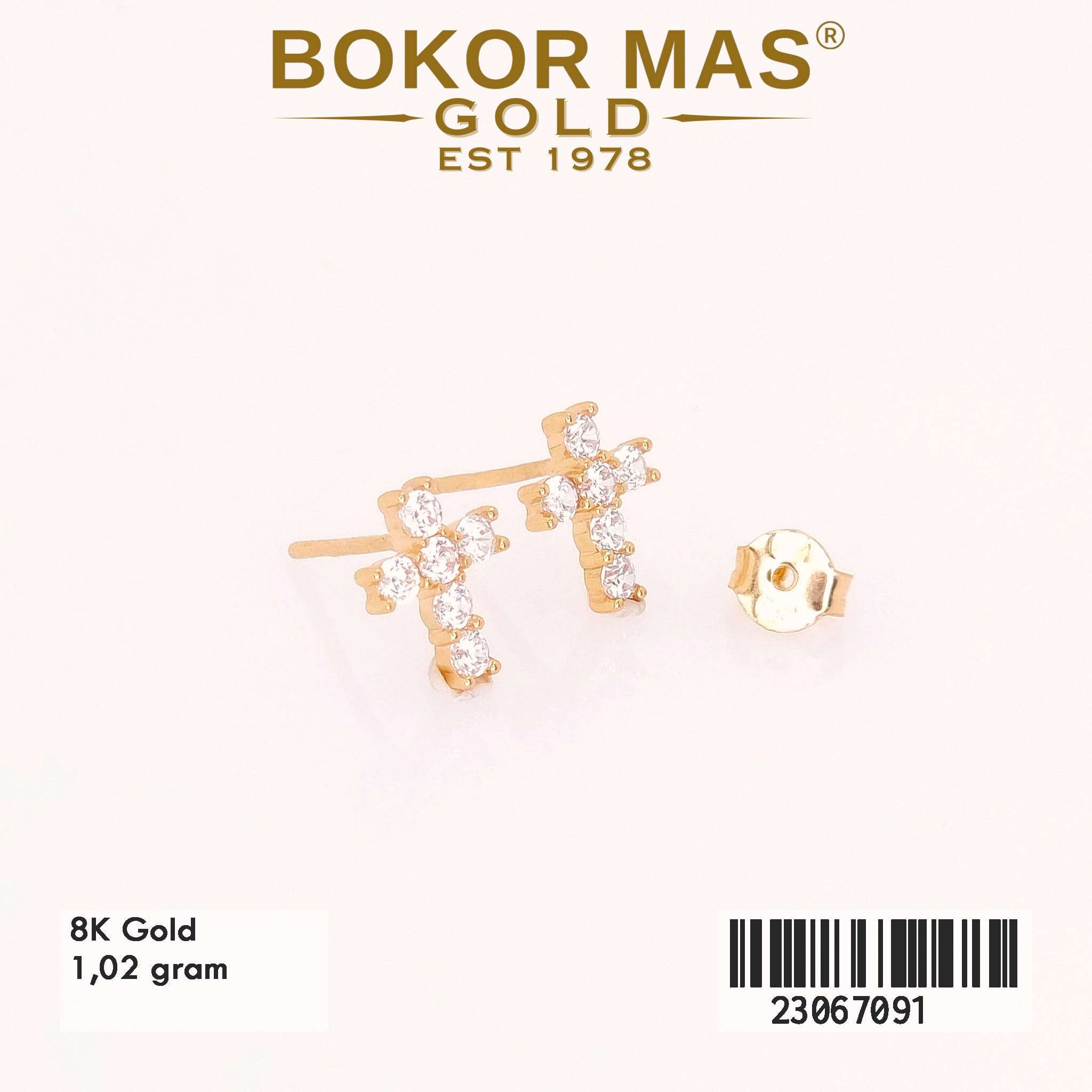 Giwang Tusuk salib Permata - 23067091 - 8K