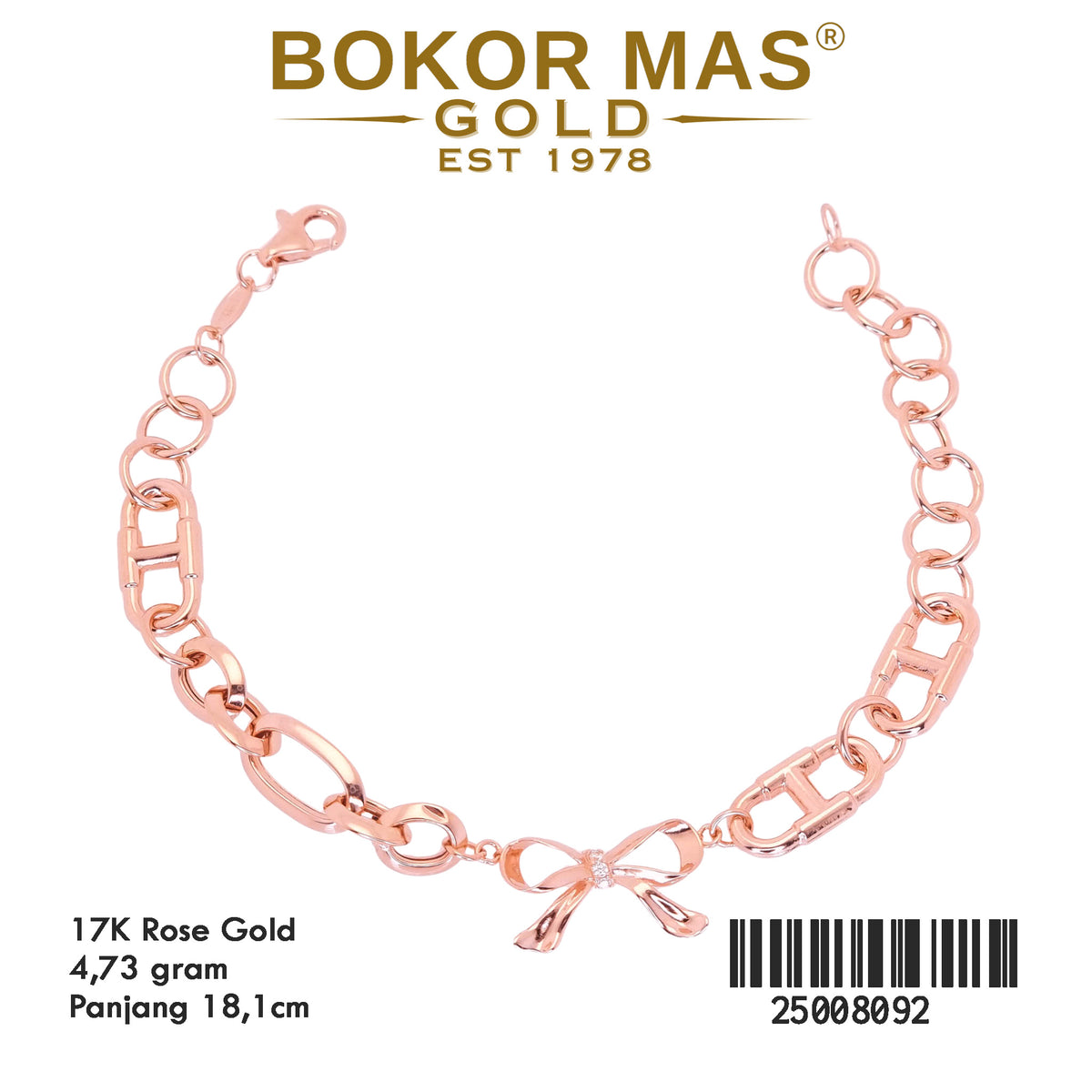 Gelang Rantai Variasi Pita - 25008092 - 17K