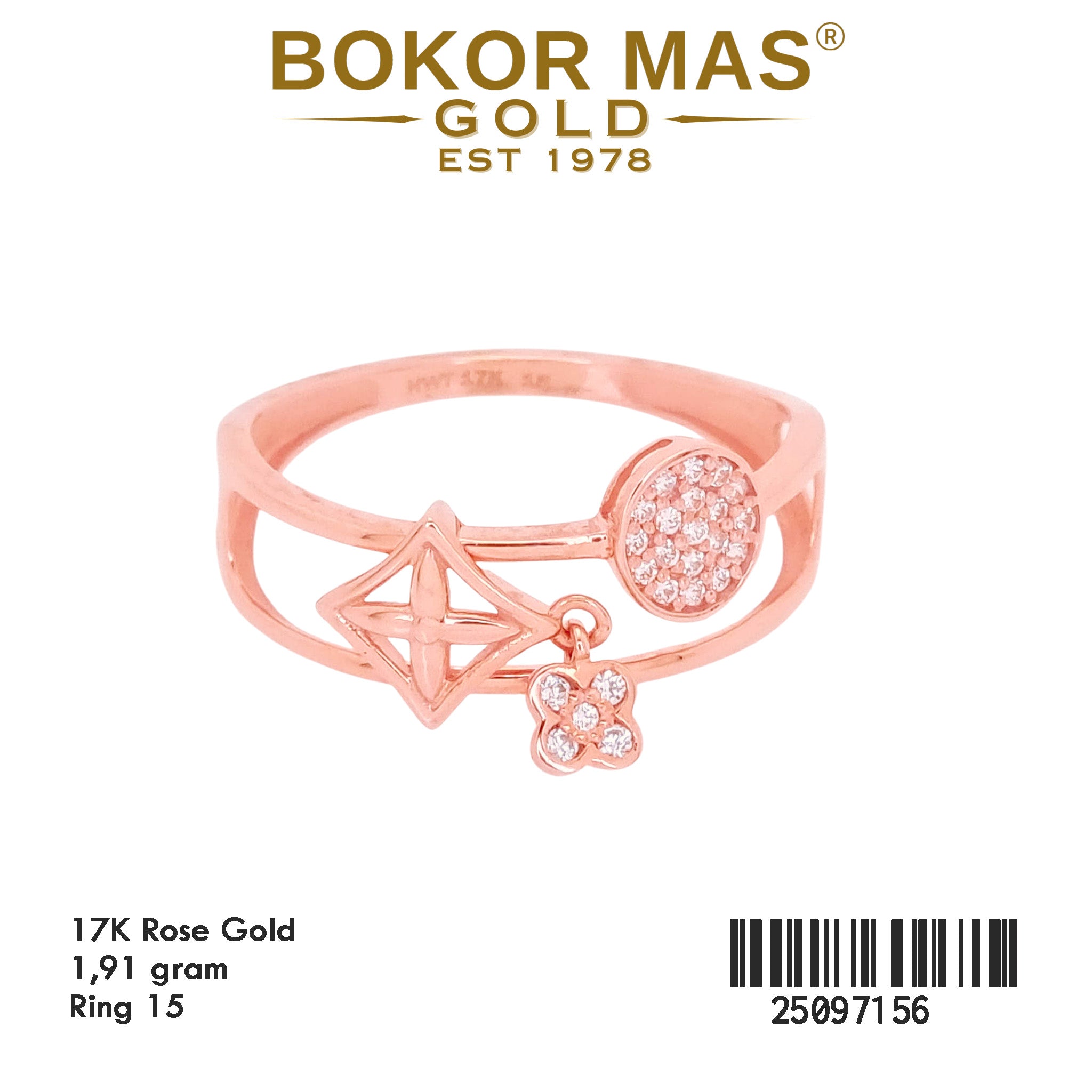 Cincin Variasi Permata Rose - 25097156 -  17K