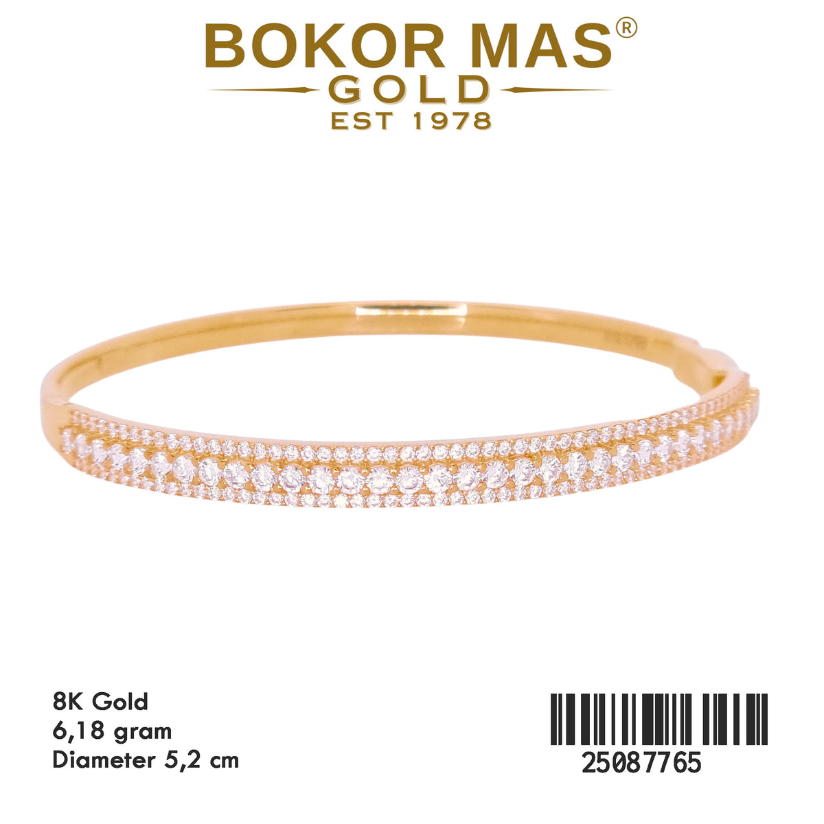 Gelang Kaku Variasi Permata - 25087765 - 8K