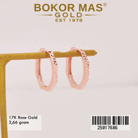 Anting  Emas Klip Gantung Variasi Tanpa Permata - 25017686 - 17K