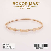 Gelang  Emas Bangkok Variasi Permata - 24076435 - 8K