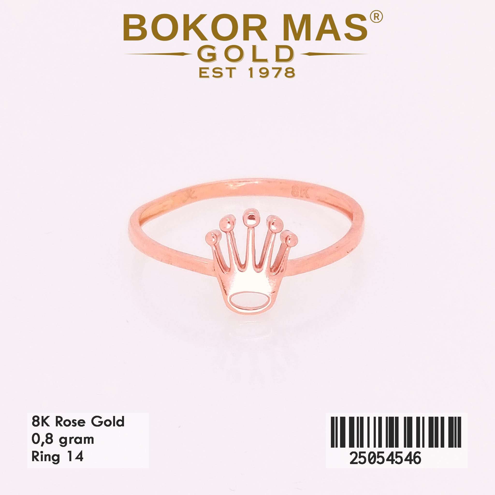 Cincin Emas Variasi Mahkota - 25054546 - 8K