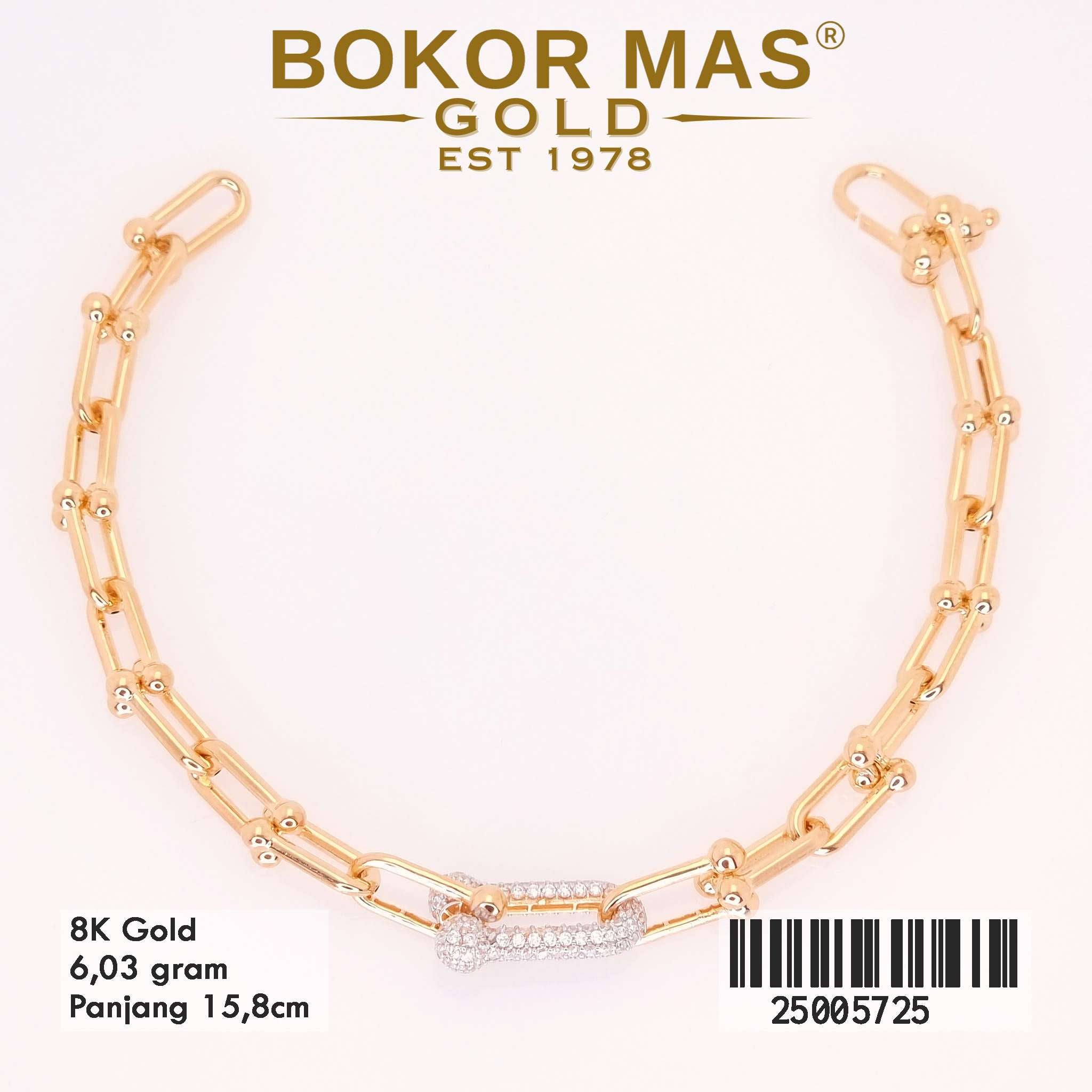 Gelang Rantai Tiff Variasi Permata - 25005725 - 8K
