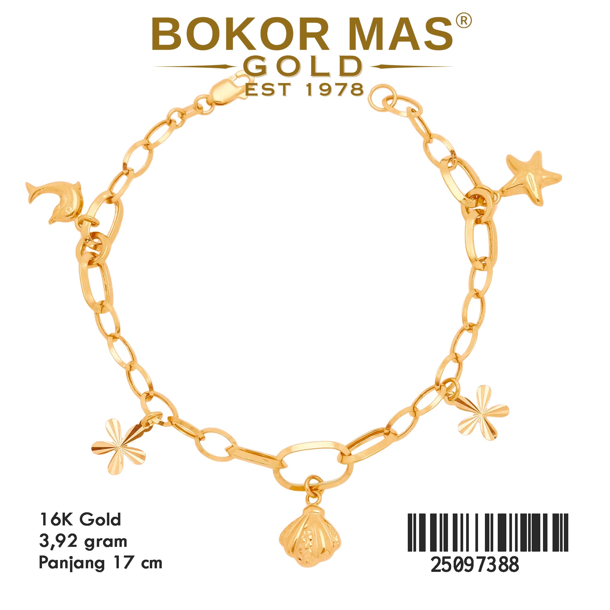 Gelang Rantai Variasi Bintang - 25097388 - 16K