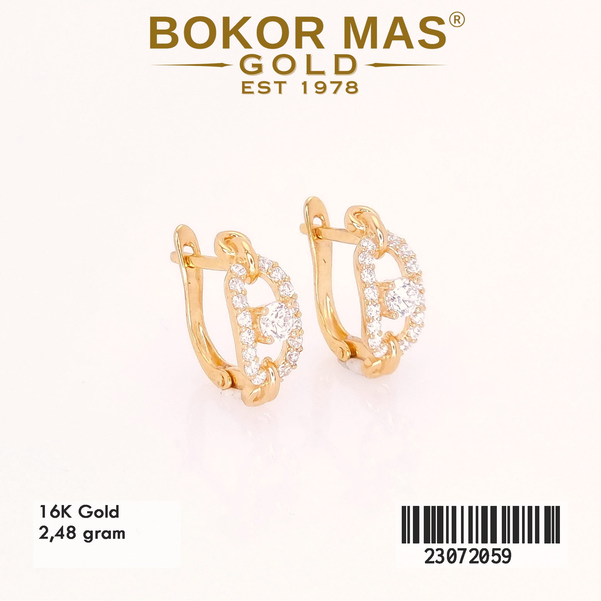 Anting Klip Variasi Permata - 23072059 - 16K