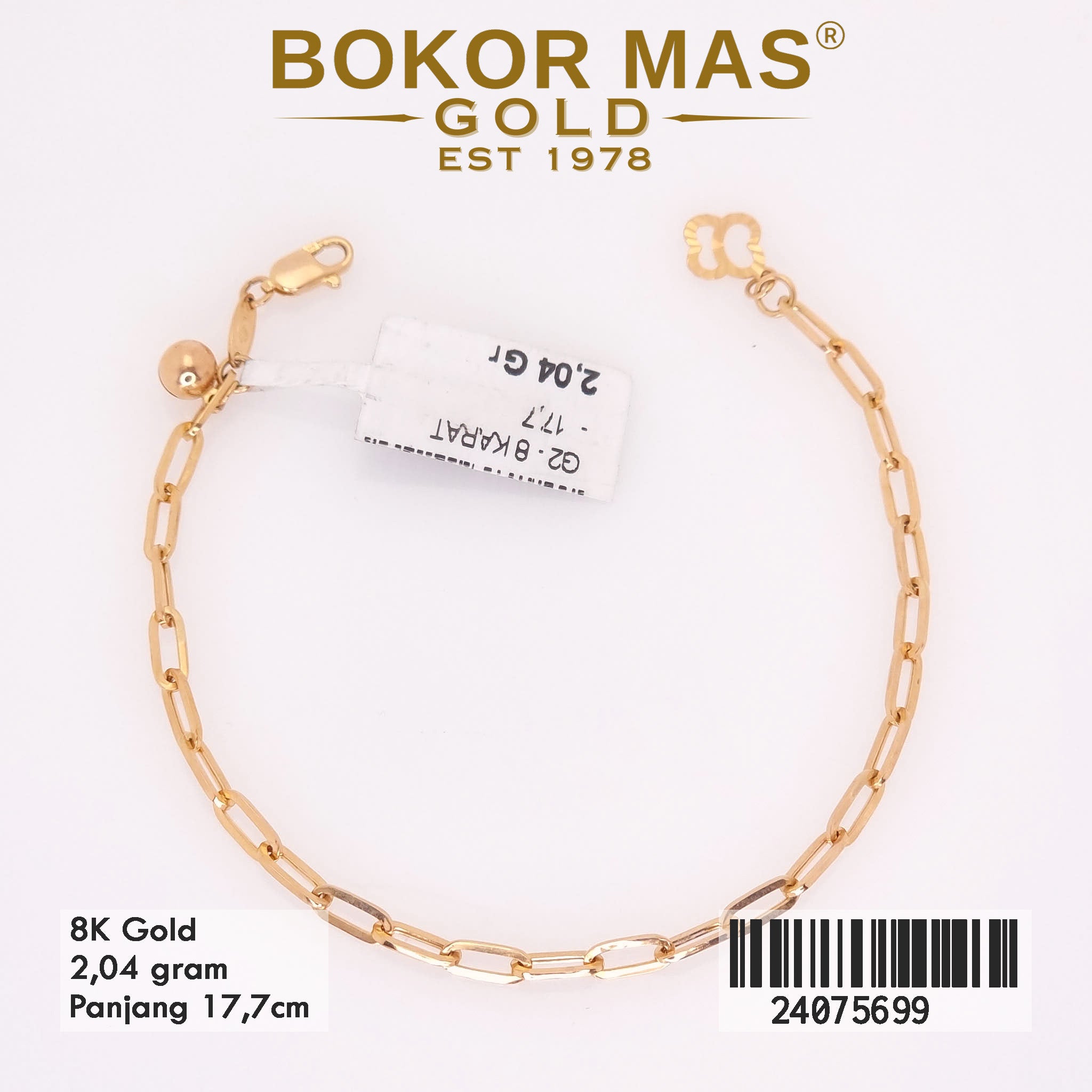 Gelang Rantai Variasi Paperline - 24075699 - 8K
