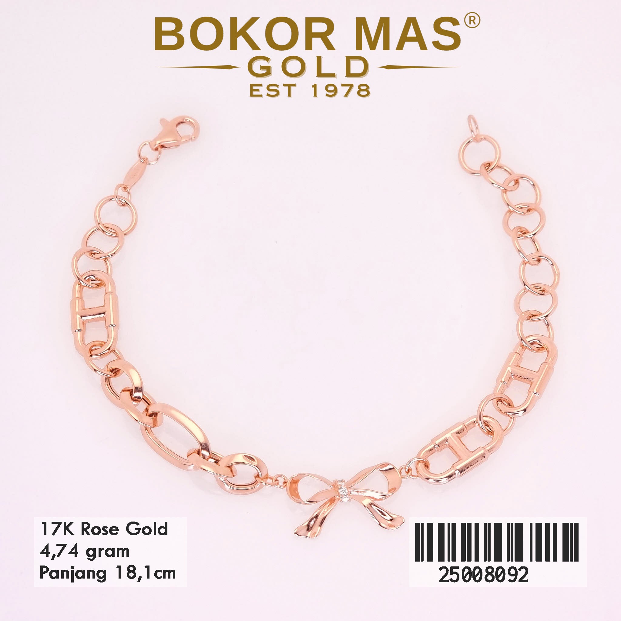 Gelang Rantai Variasi Pita - 25008092 - 17K