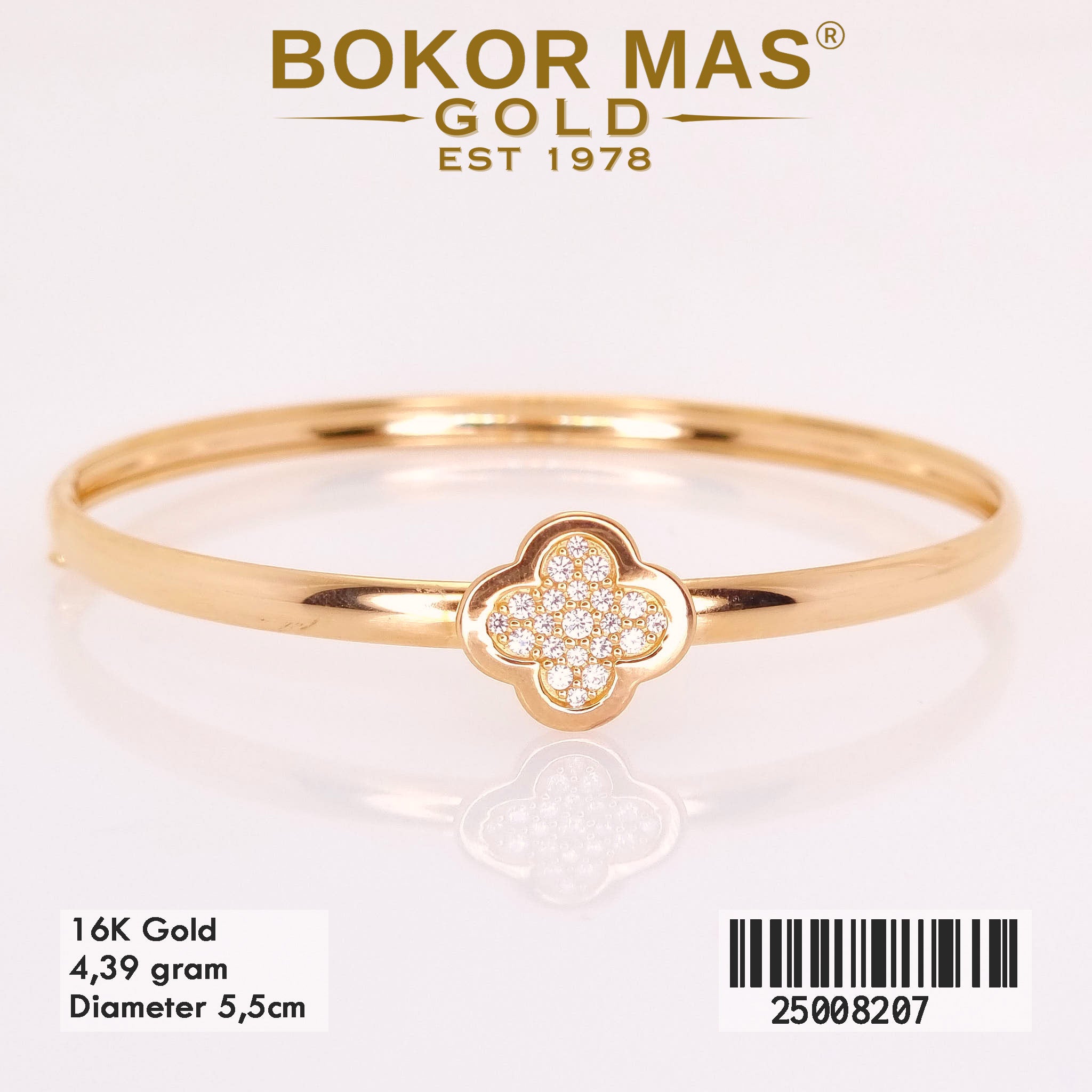 Gelang Kaku Variasi Bunga Permata - 25008207 - 16K