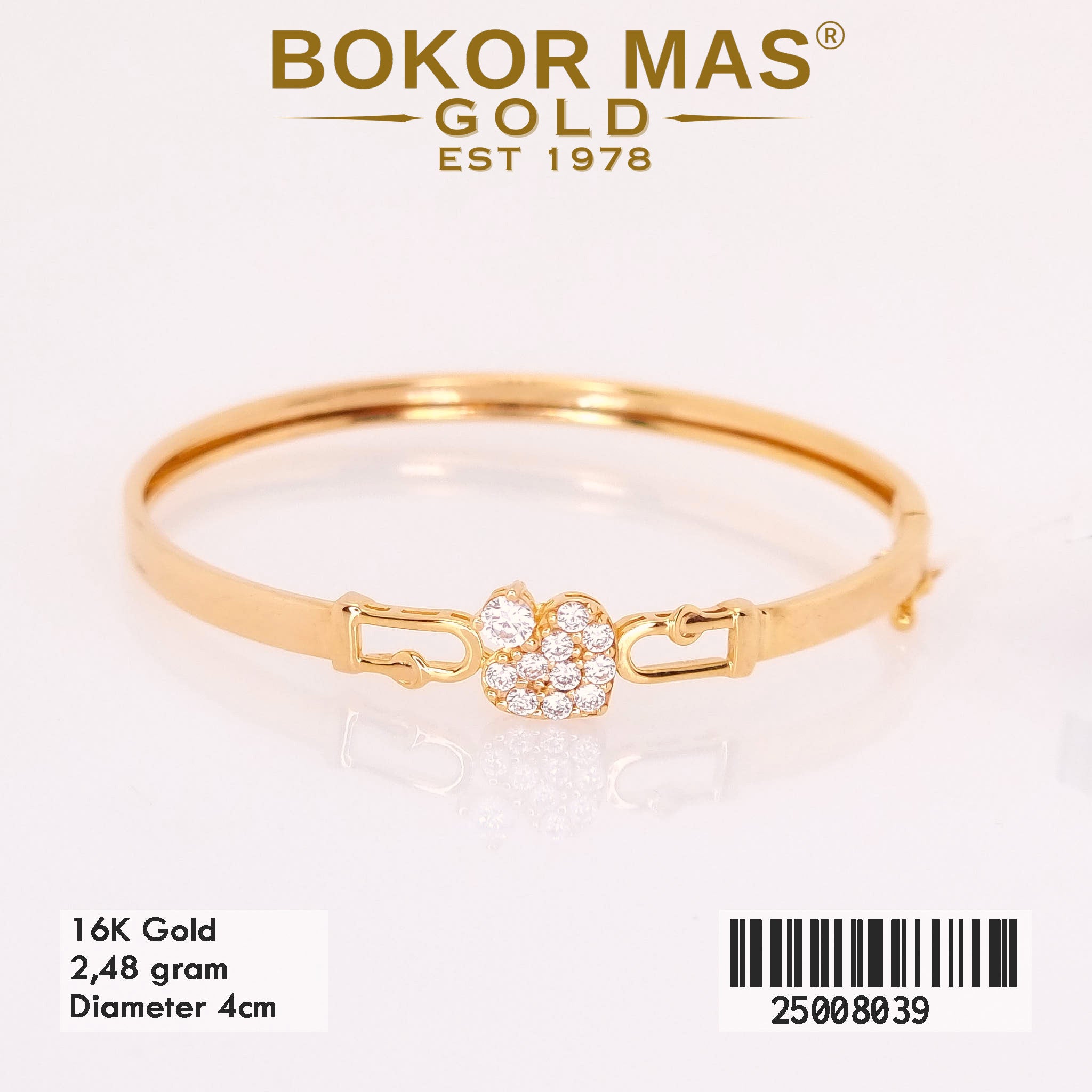 Gelang Kaku Anak Model Permata - 25008039