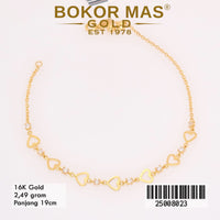 Gelang Rantai Siem Serut Variasi Hati - 25008023 - 16K