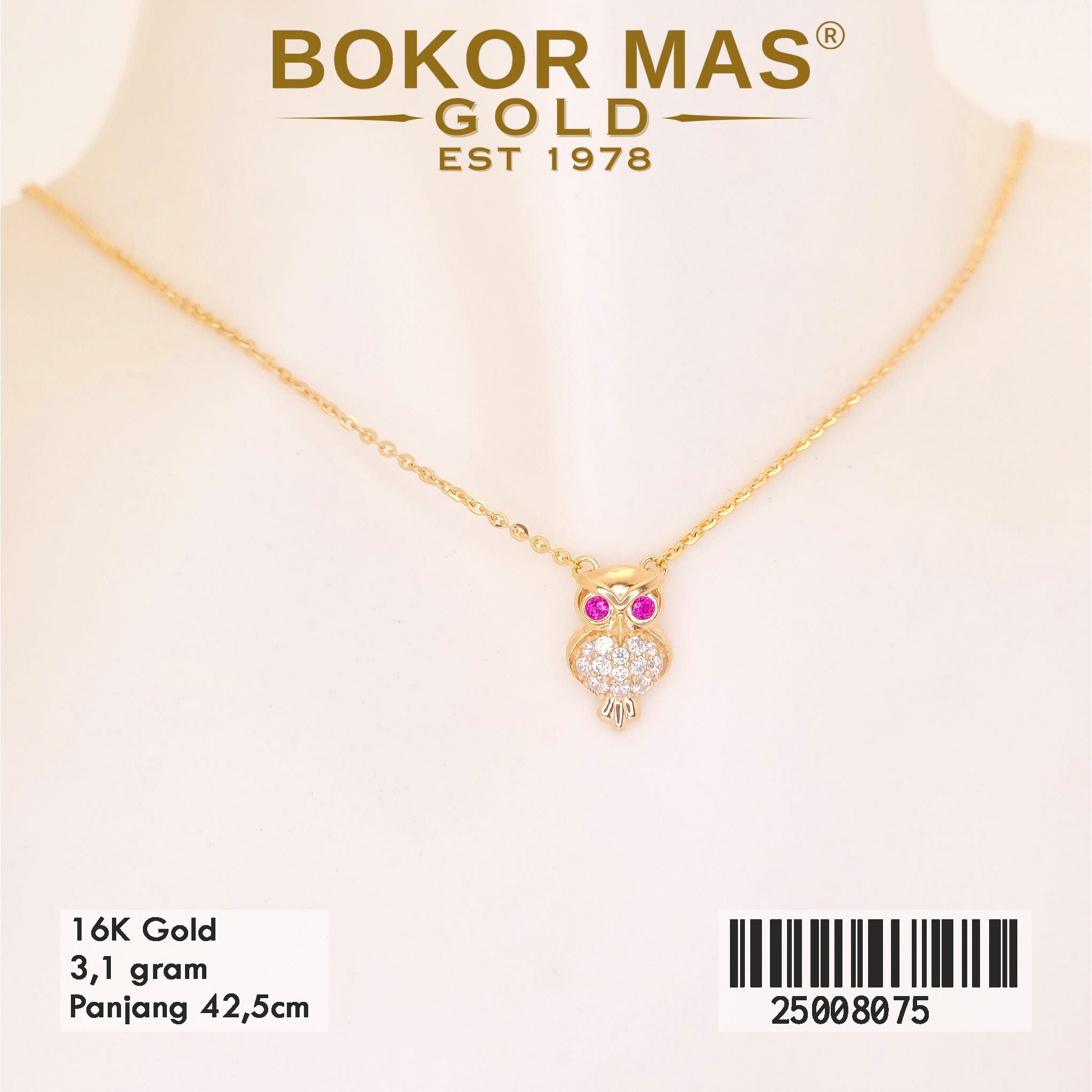 Kalung Variasi Liontin Owl - 25008075 - 16K