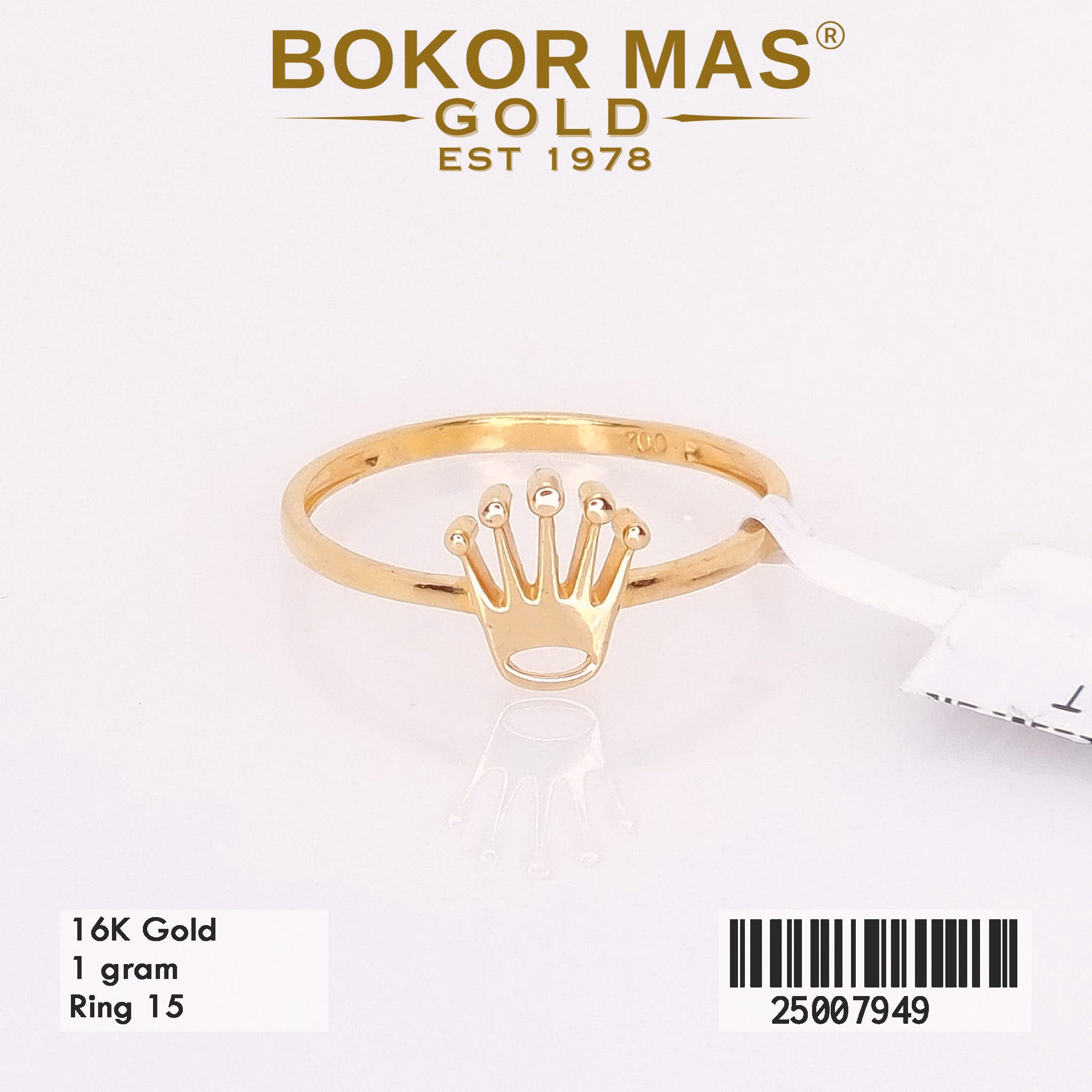 Cincin Variasi Model Mahkota - 16K - 25007949