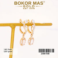 Anting Klip Gantung Permata - 25007980 - 16K