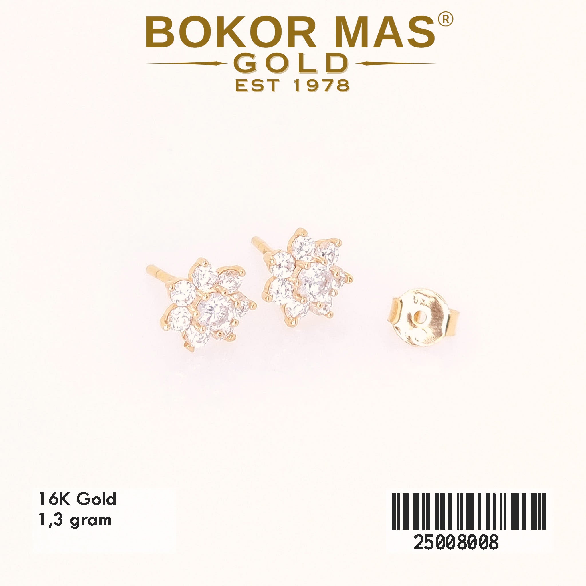 Anting Tusuk Permata Bunga - 25008008 - 16k