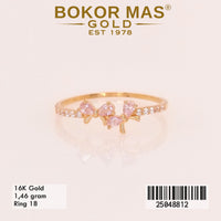 Cincin Permata Model Pita Pink - 16K - 25048812