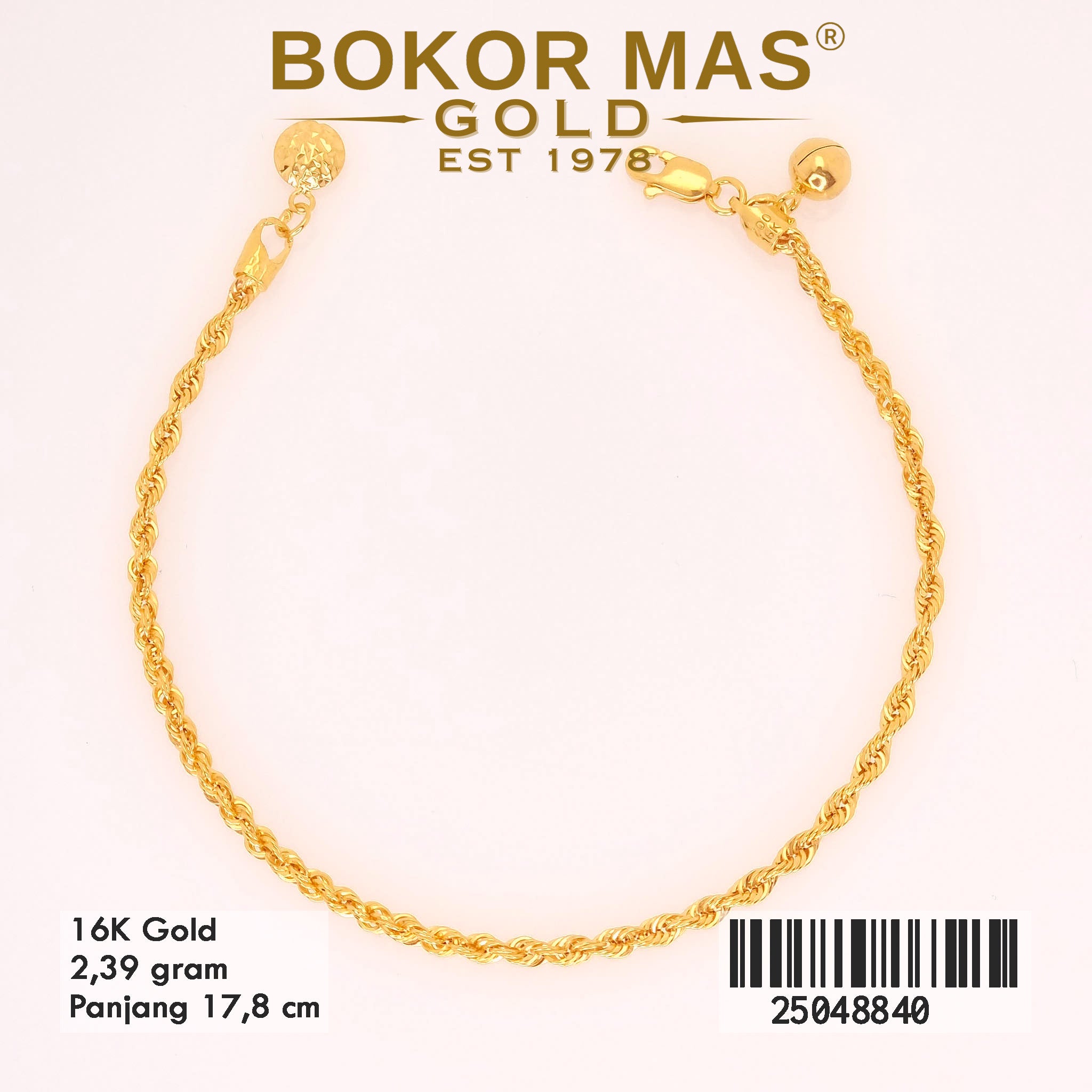 Gelang Rantai Variasi Korea Tambang - 25048840 - 16K