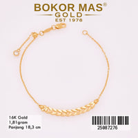 Gelang Rantai Siem Variasi Serut Daun - 25087276 - 16K
