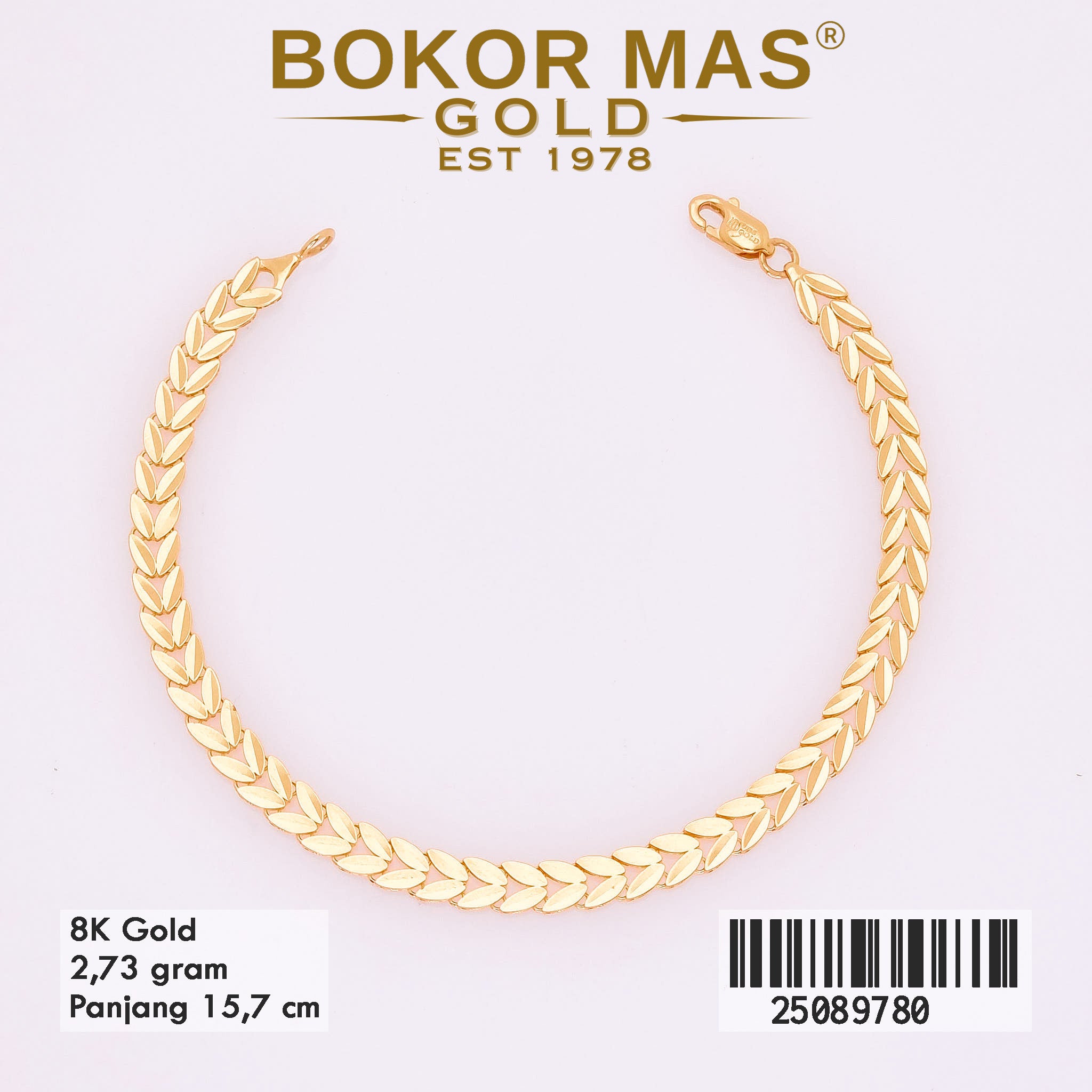 Gelang Rantai Shimmer Daun - 25089780 - 8K