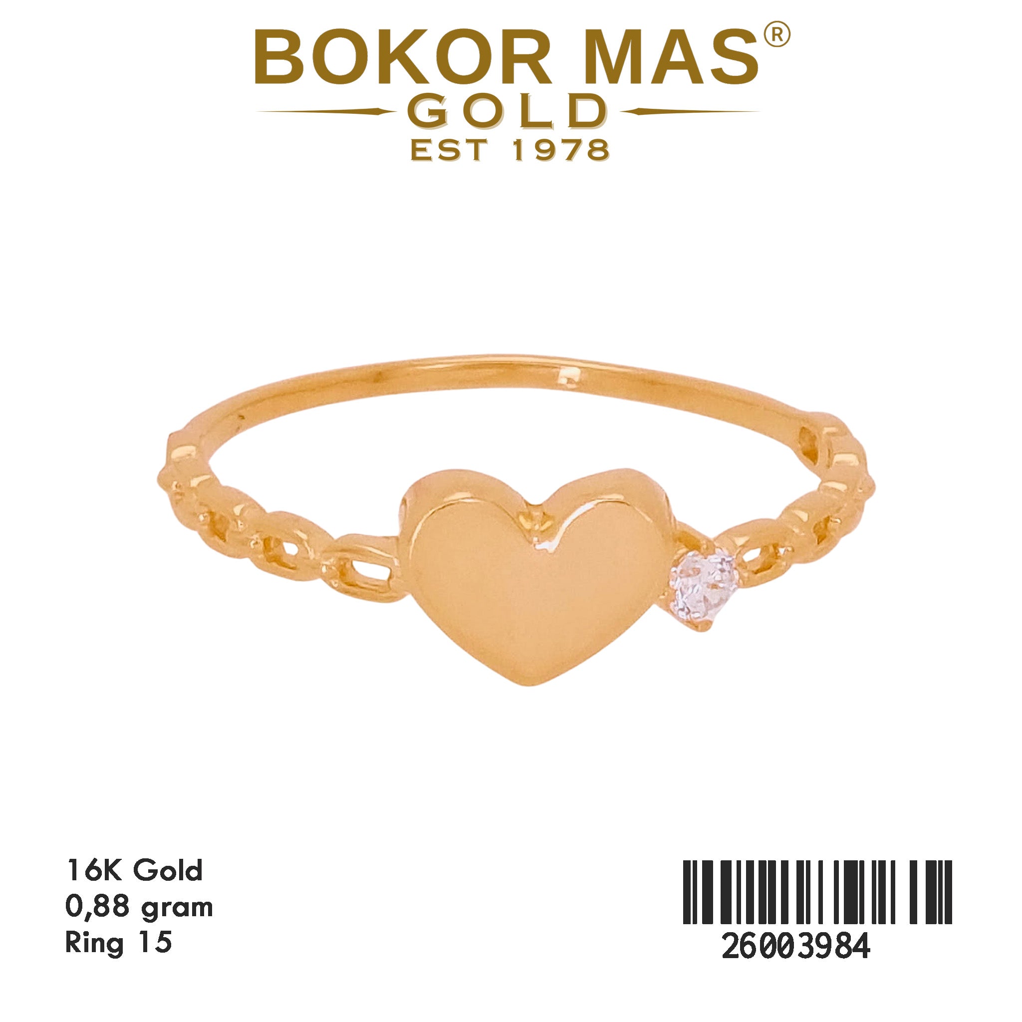 Cincin Variasi Hati -  26003984 - 16K