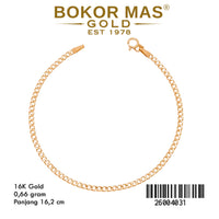 Gelang Rantai Variasi Tanpa Permata -  26004031 - 16K