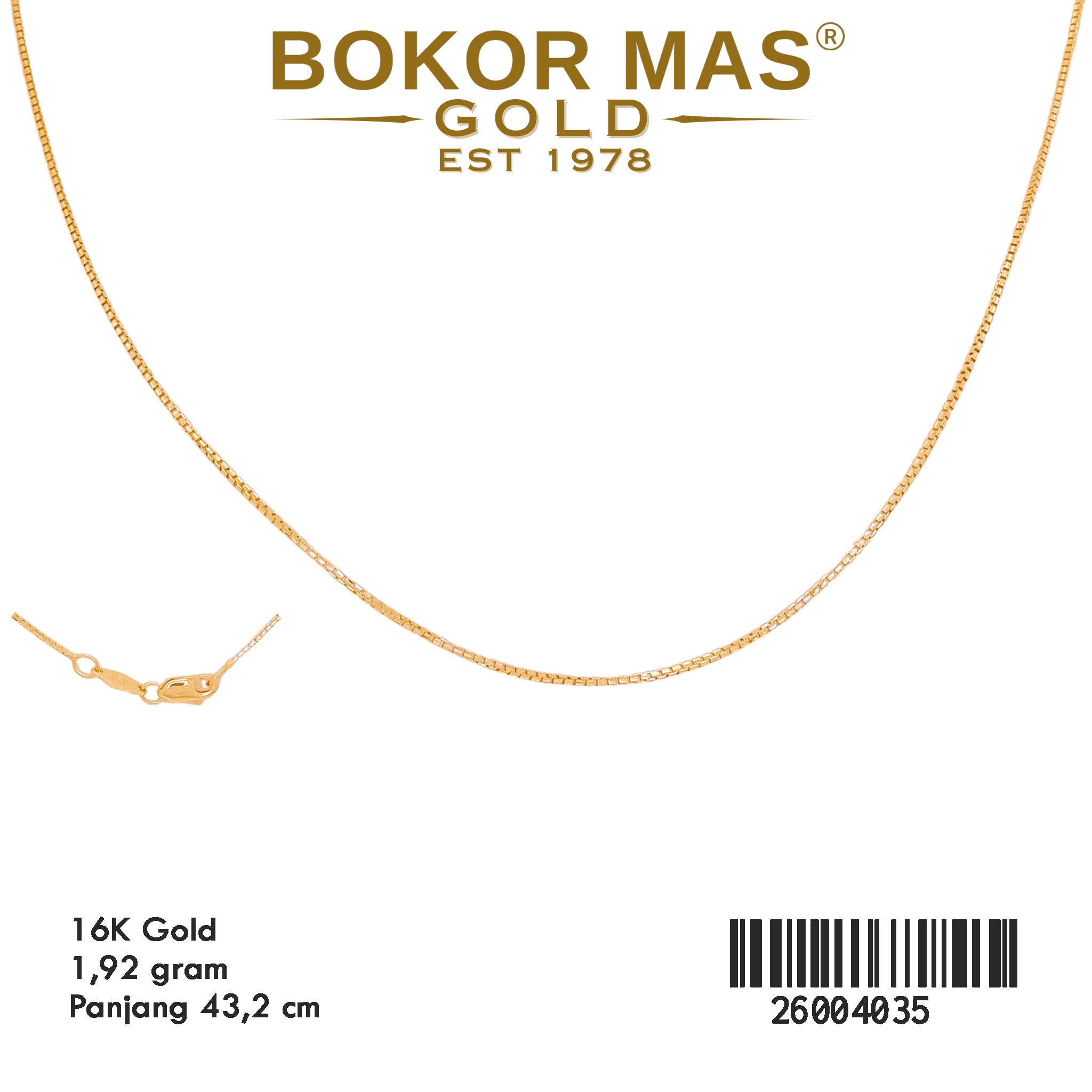 Kalung Variasi Itali -  26004035 - 16K