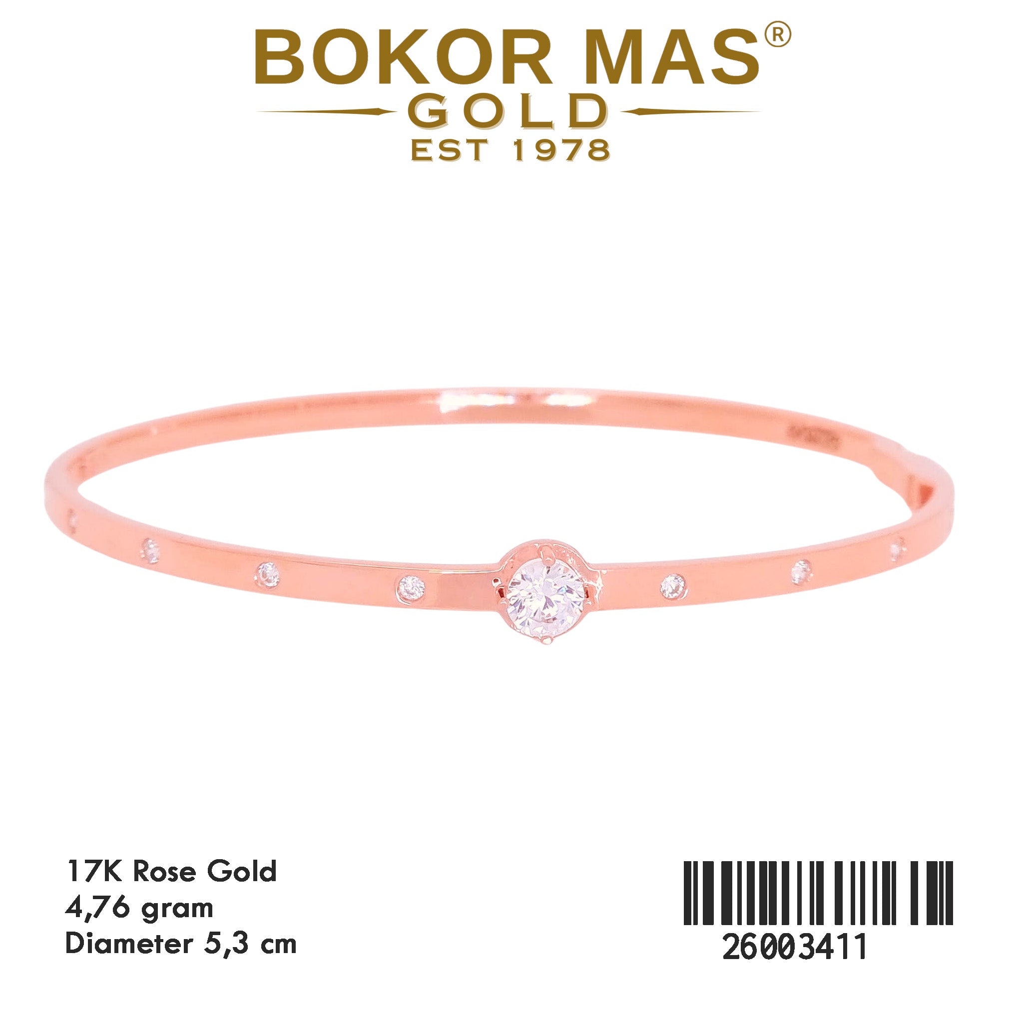Gelang Kaku Variasi Permata - 26003411 - 17K