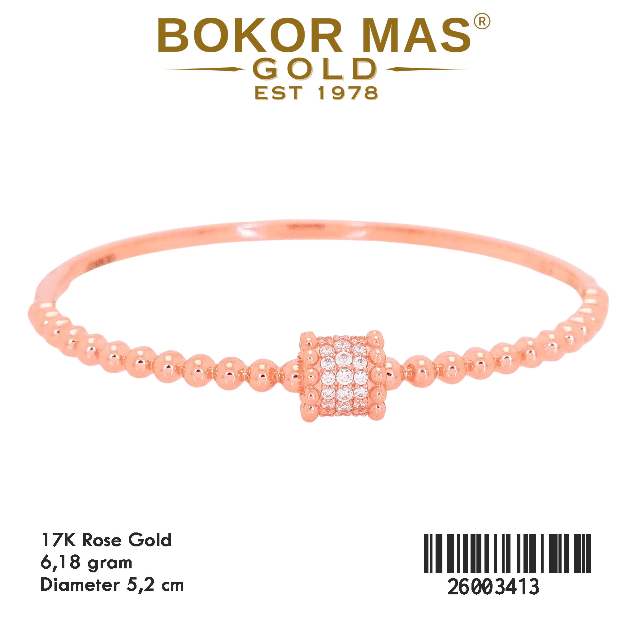Gelang Kaku Variasi Permata  - 26003413 - 17K