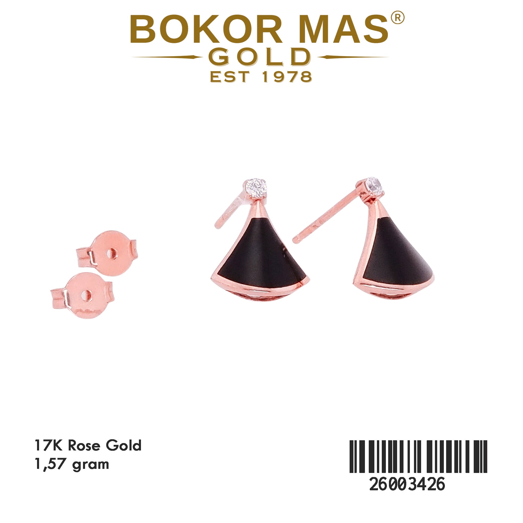 Anting Tusuk Variasi Diva Cat Hitam - 26003426 - 17K