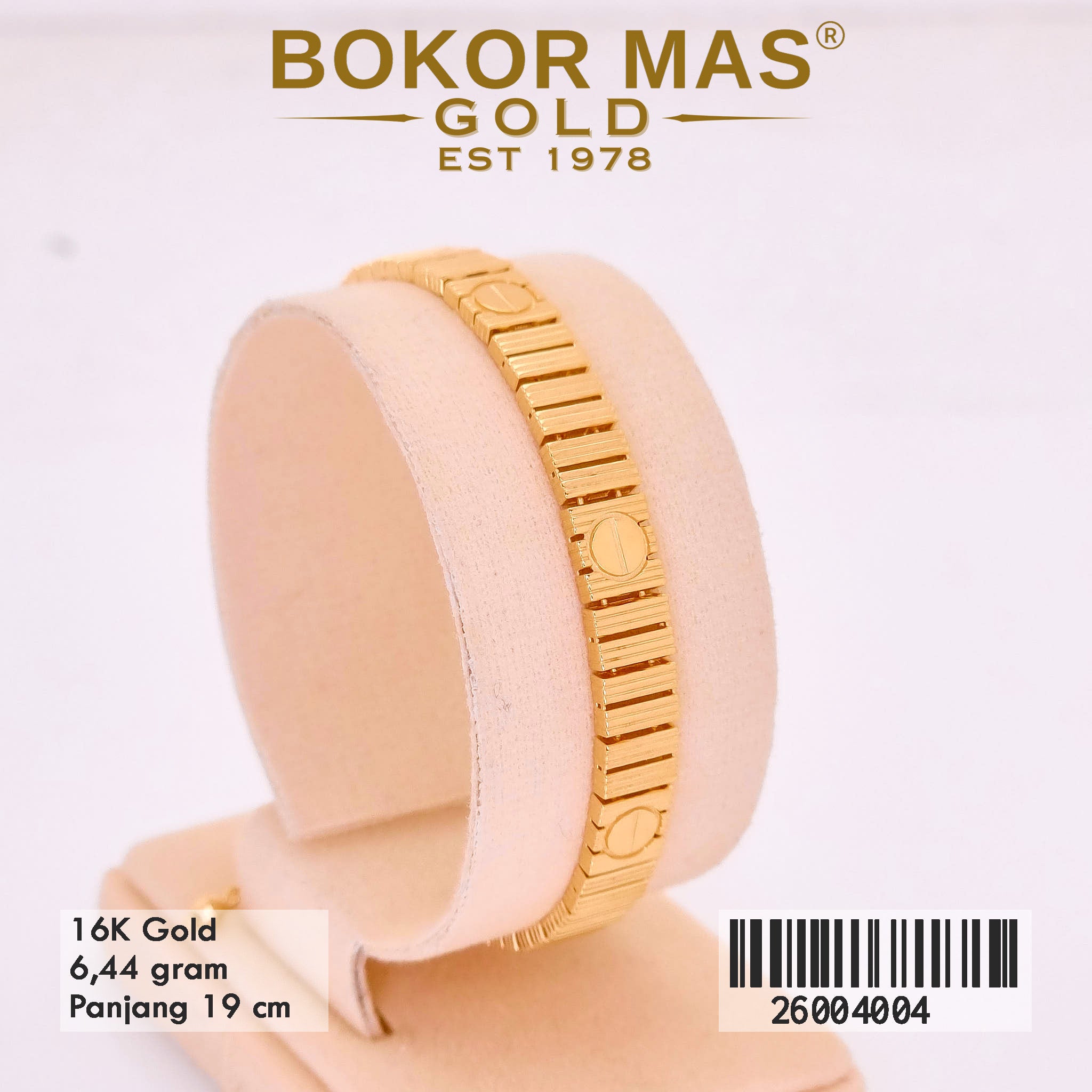 Gelang Rantai Variasi Tanpa Permata -  26004004 - 16K