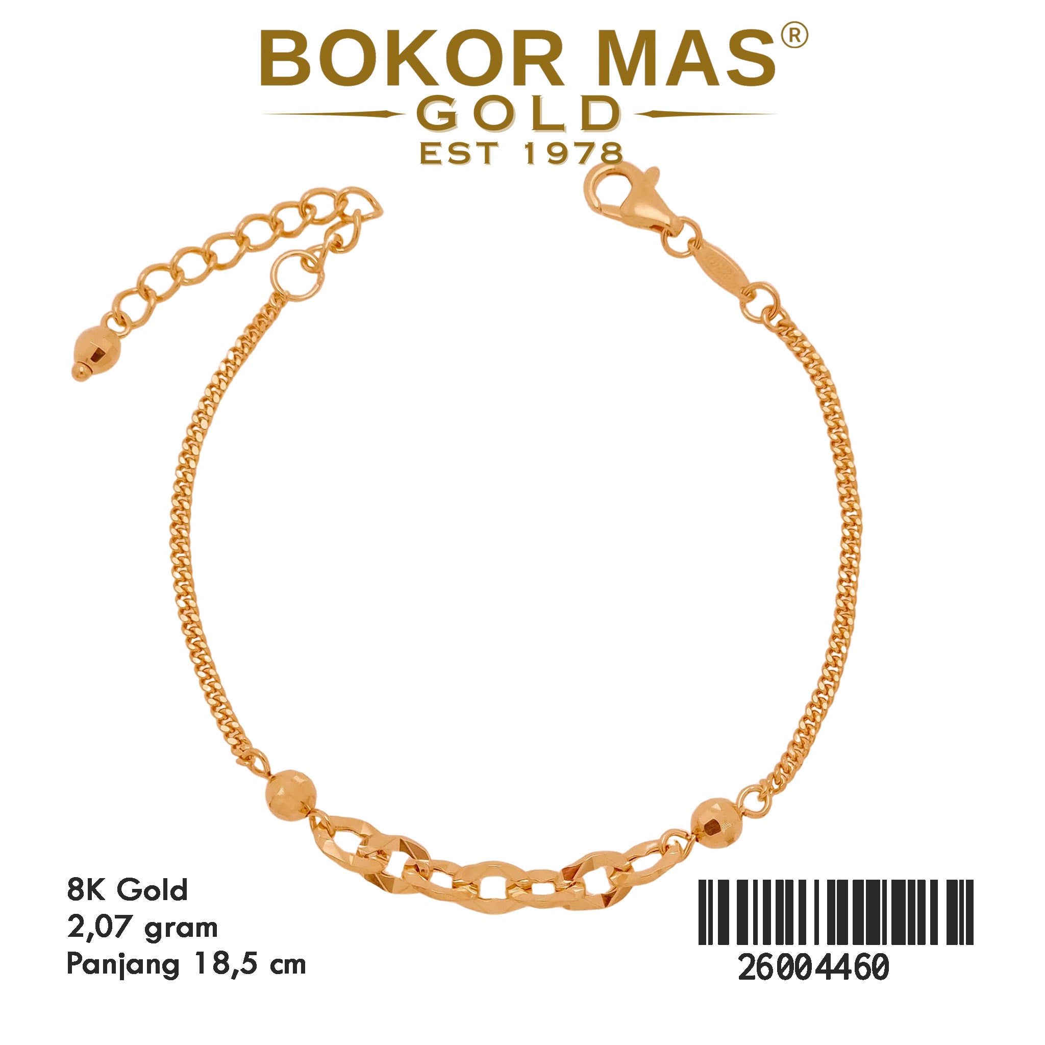 Gelang Rantai Variasi Holotiny -  26004460 - 8K