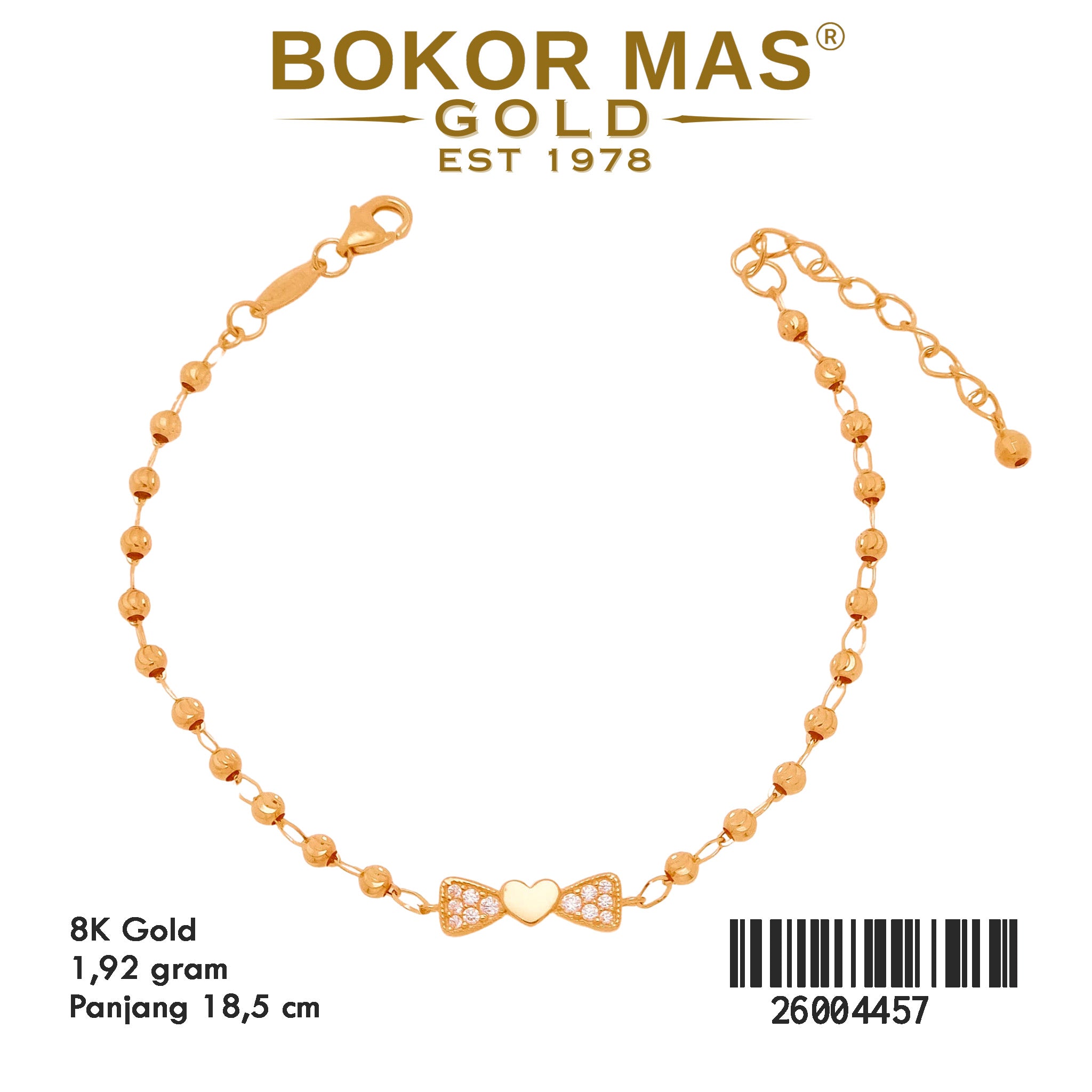 Gelang Rantai Bola-Bola Variasi Pita -  26004457 - 8K