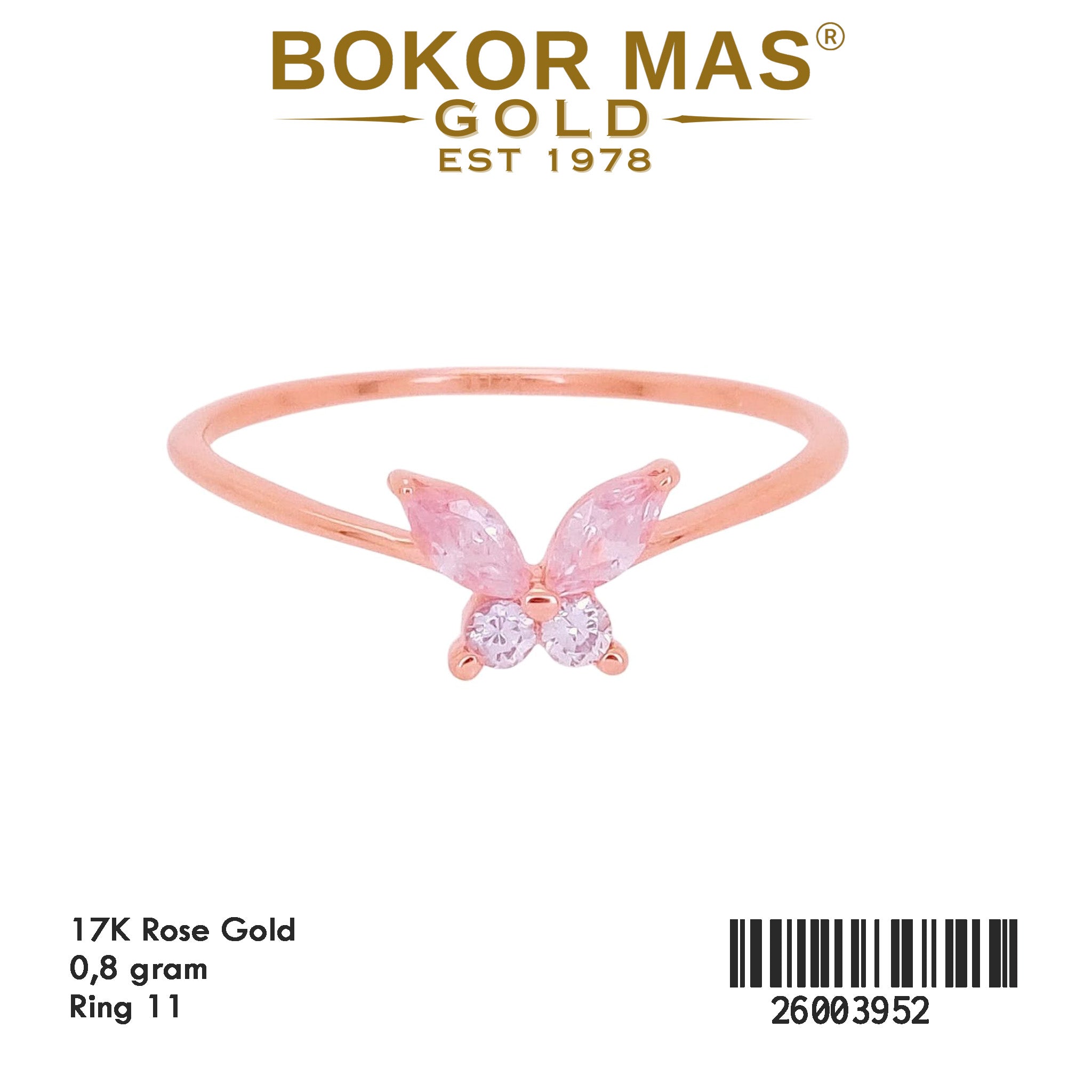 Cincin Variasi Kupu Permata -  26003952 - 17K