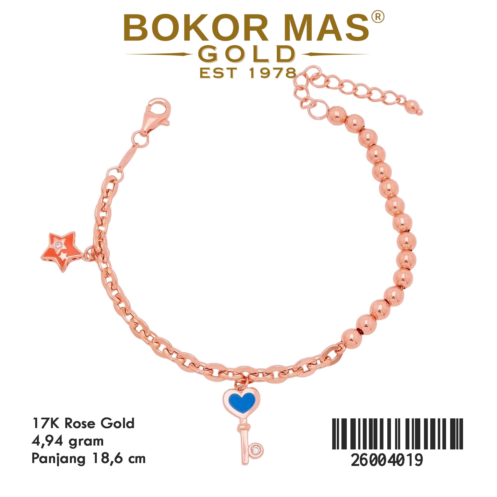 Gelang Rantai Variasi Boba Hitam -  26004019 - 17K