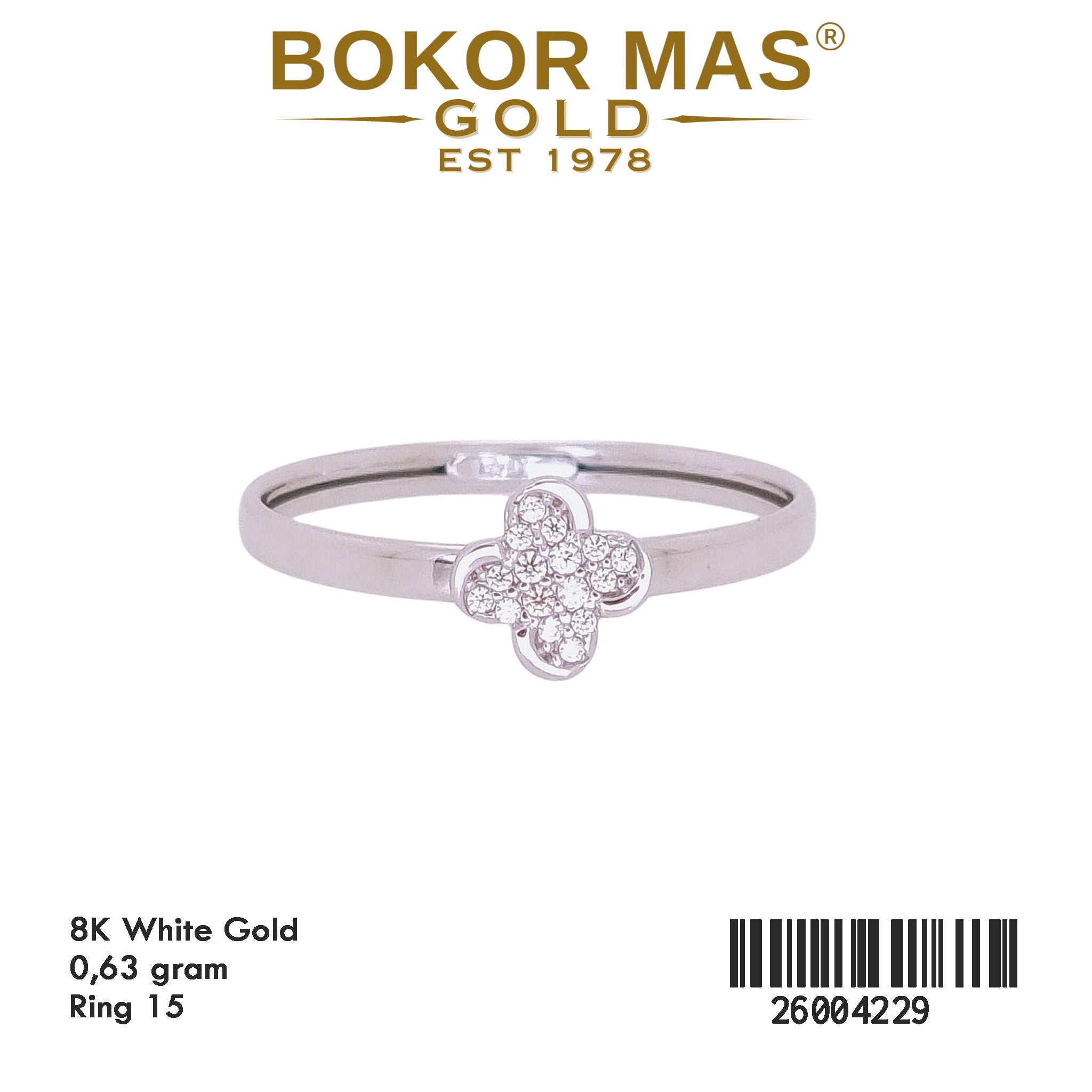 Cincin Variasi Bunga Permata - 26004229 - 8K