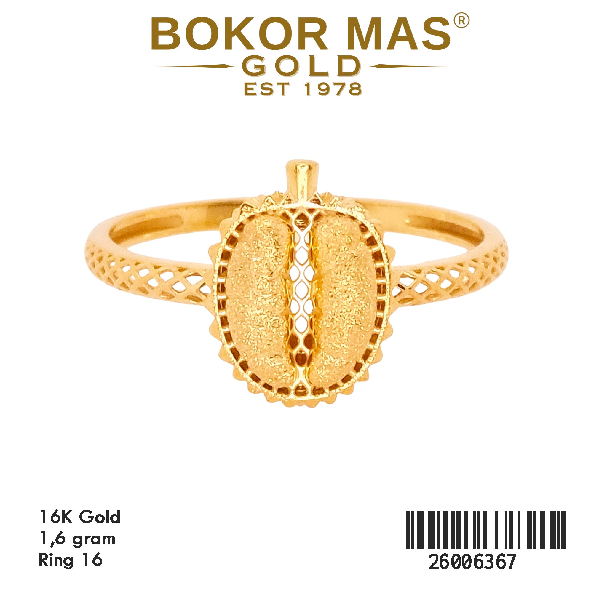 Cincin Model Durian - 16K - 26006367