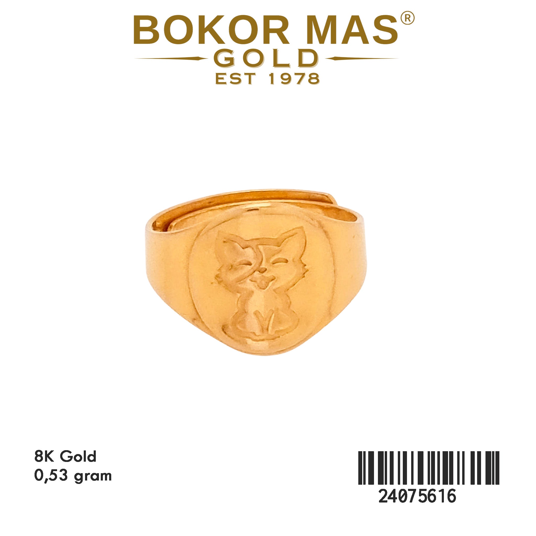 Cincin Emas Anak Ongsrot Variasi Tanpa Permata - 24075616 - 8K