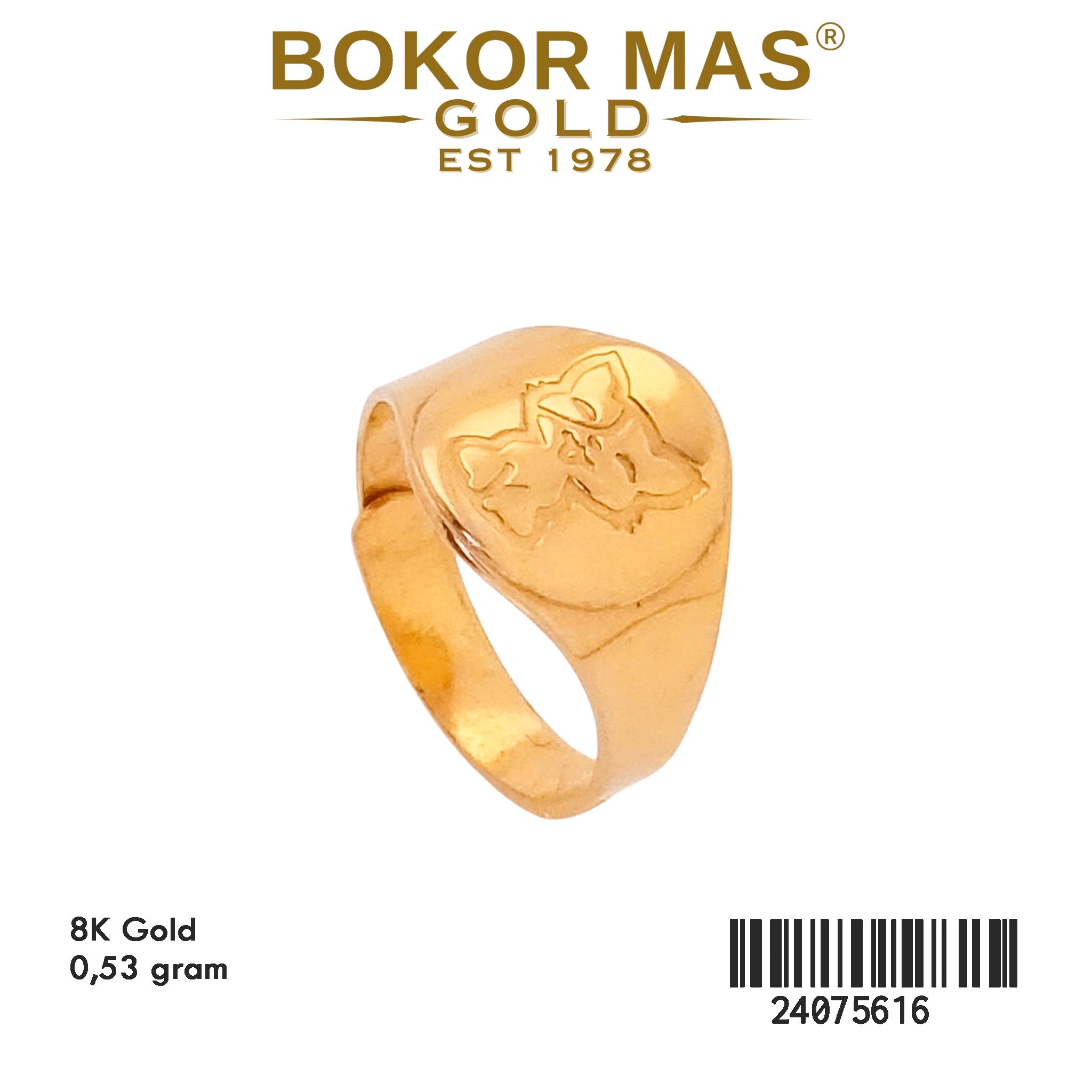 Cincin Emas Anak Ongsrot Variasi Tanpa Permata - 24075616 - 8K