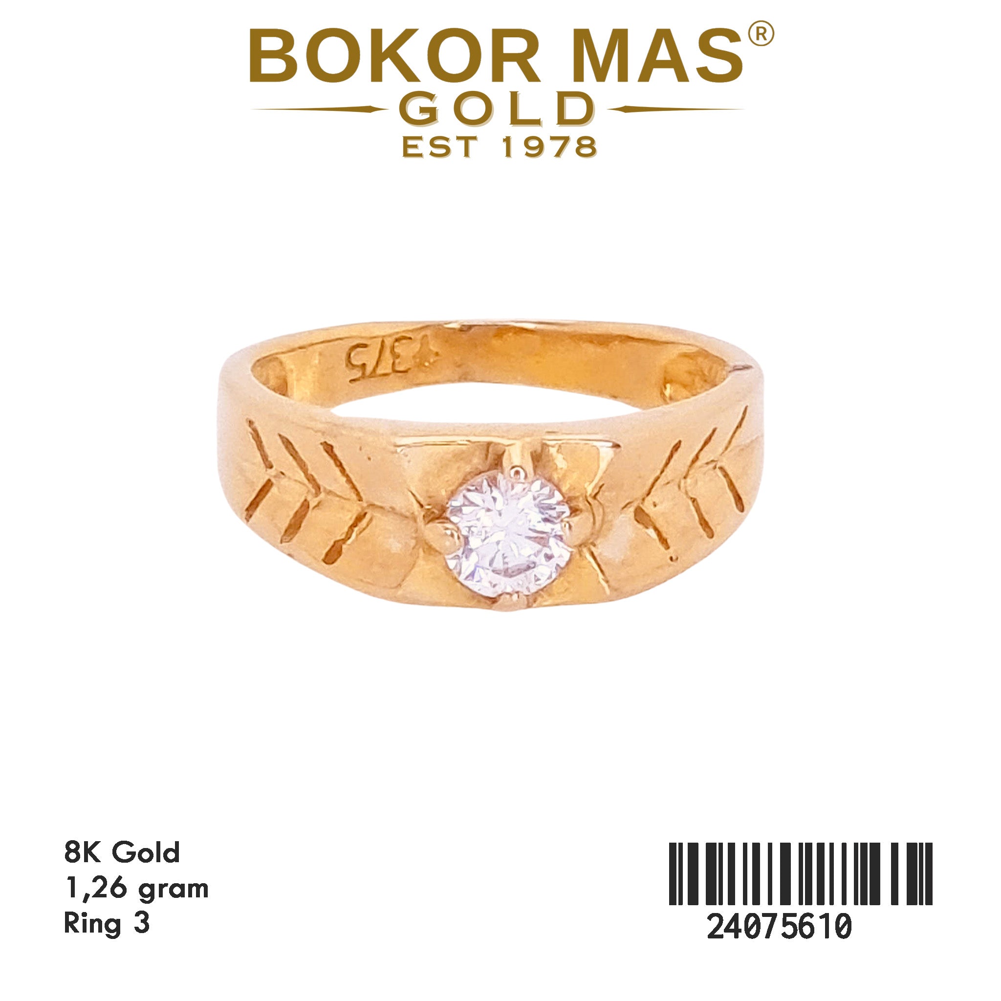 Cincin Emas Anak Variasi Permata - 24075610 - 8K