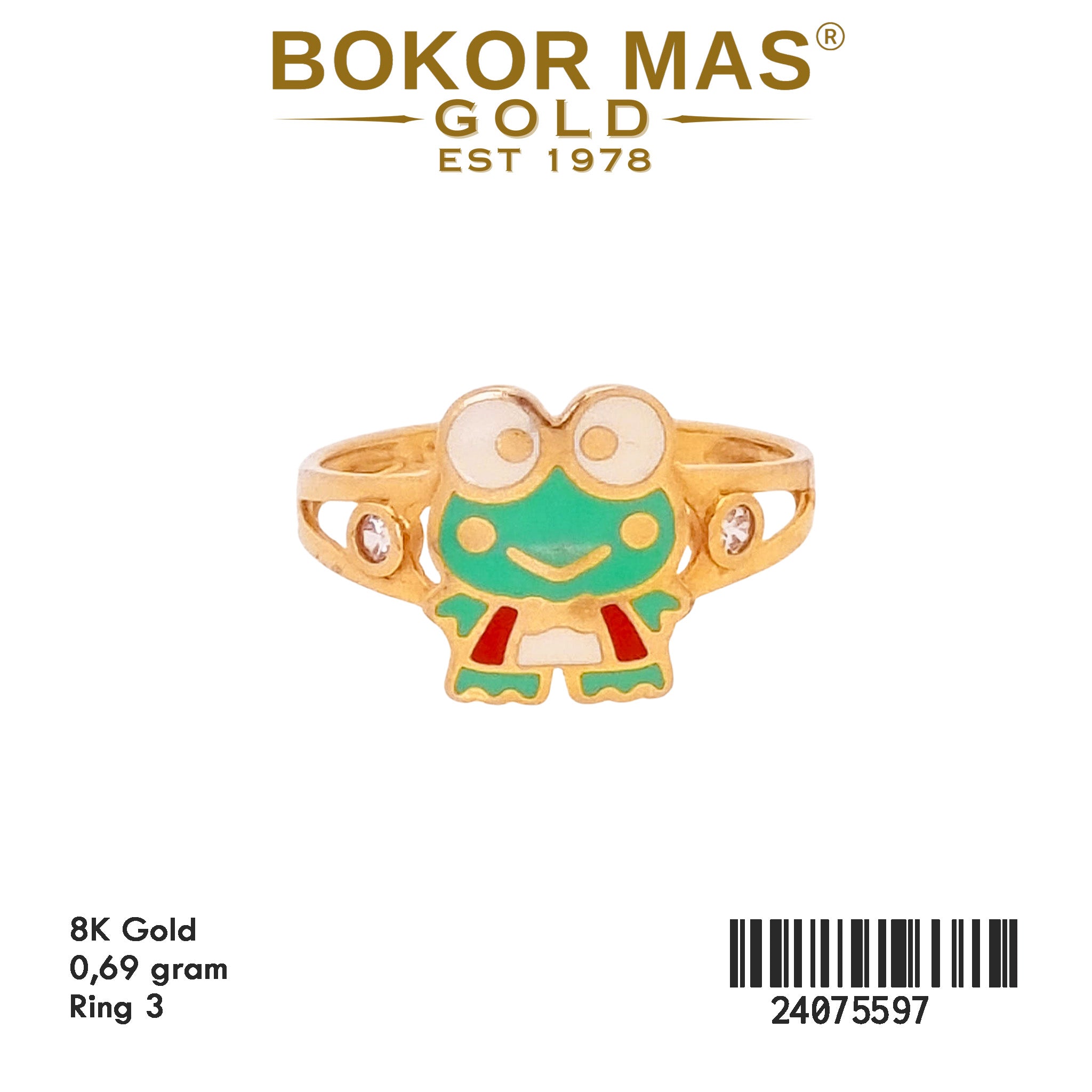 Cincin Emas Anak Variasi Boneka - 24075597 - 8K