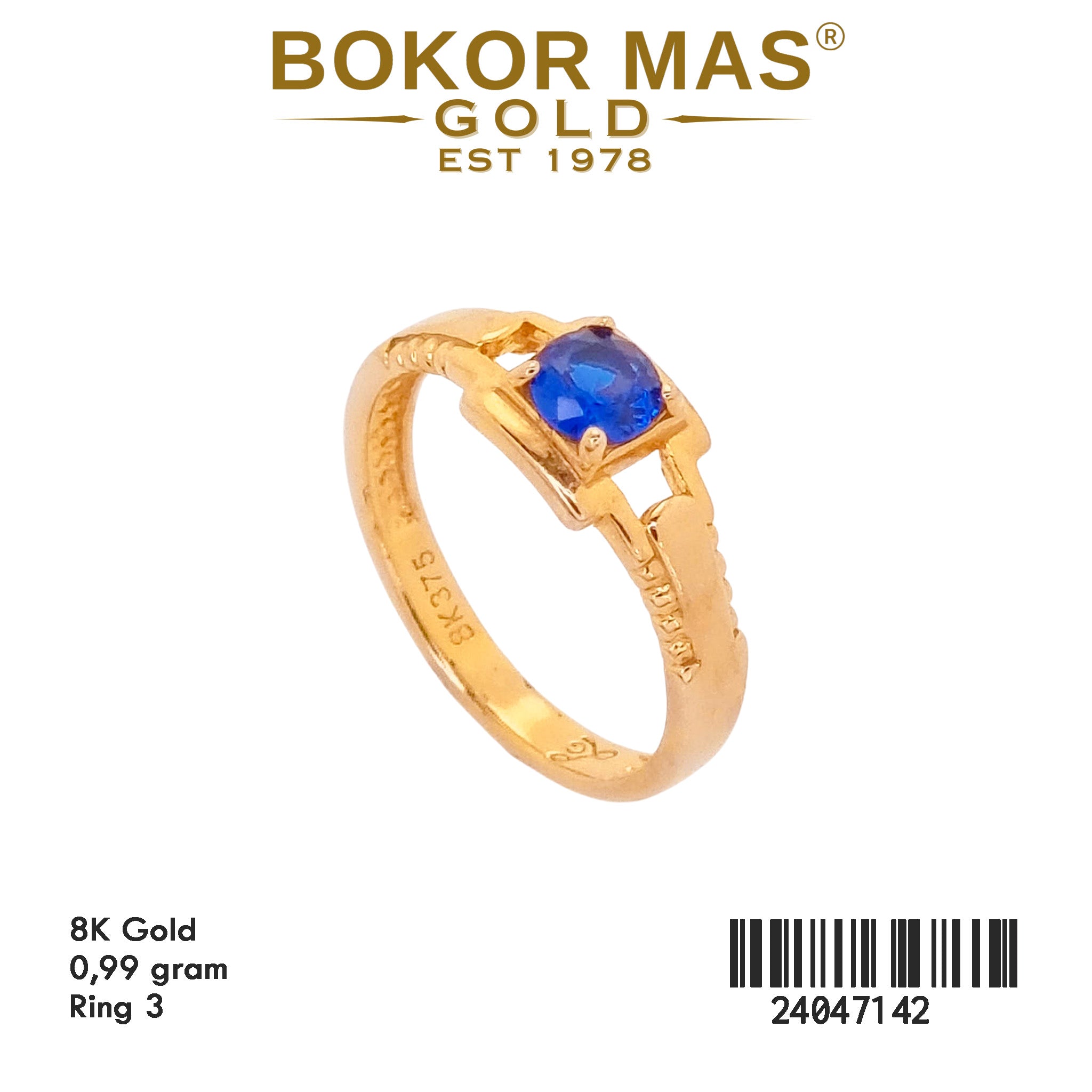 Cincin Anak Permata Biru - 24047142 - 8K