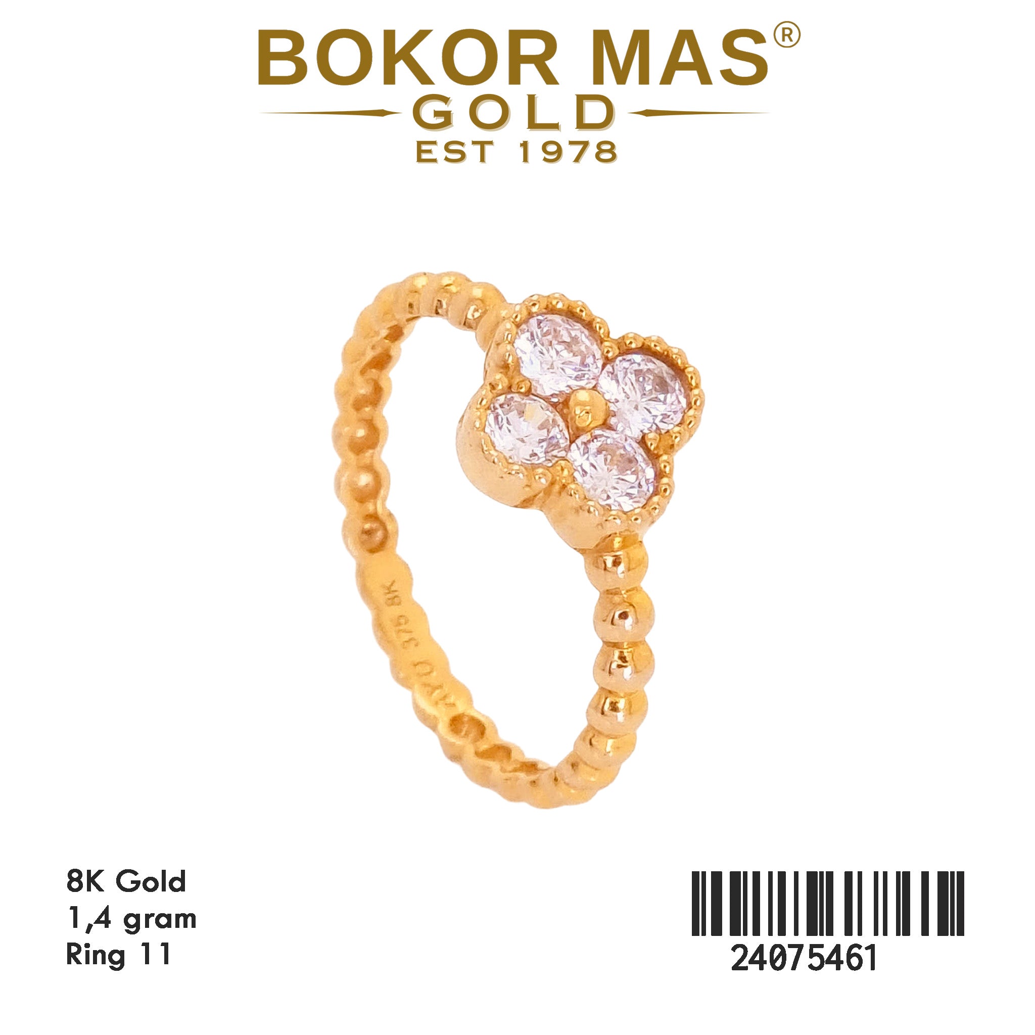 Cincin Bunga Permata - 24075461 - 8K