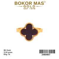Cincin Variasi Clover Hitam - 24084067 - 8K