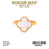 Cincin Variasi Clover Putih - 24084068 - 8K
