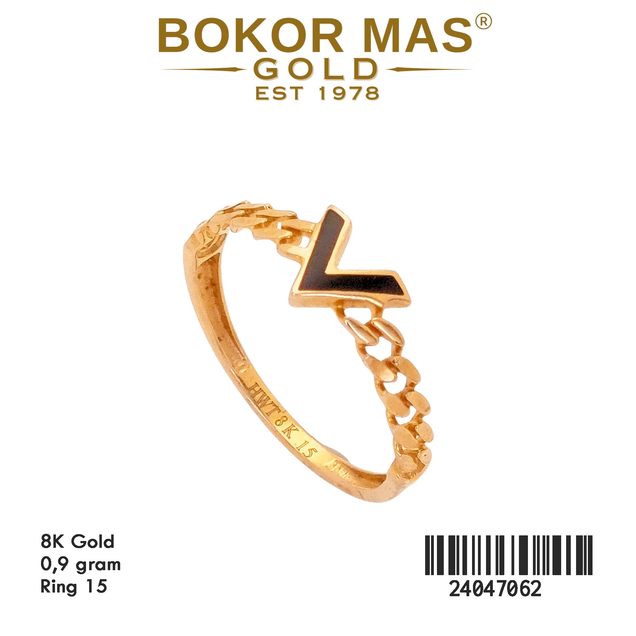 Cincin Model Cat Hitam - 24047062 - 8K