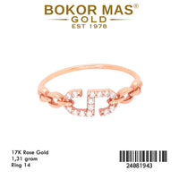 Cincin Emas  Variasi Permata Putih - 24081943 - 17K