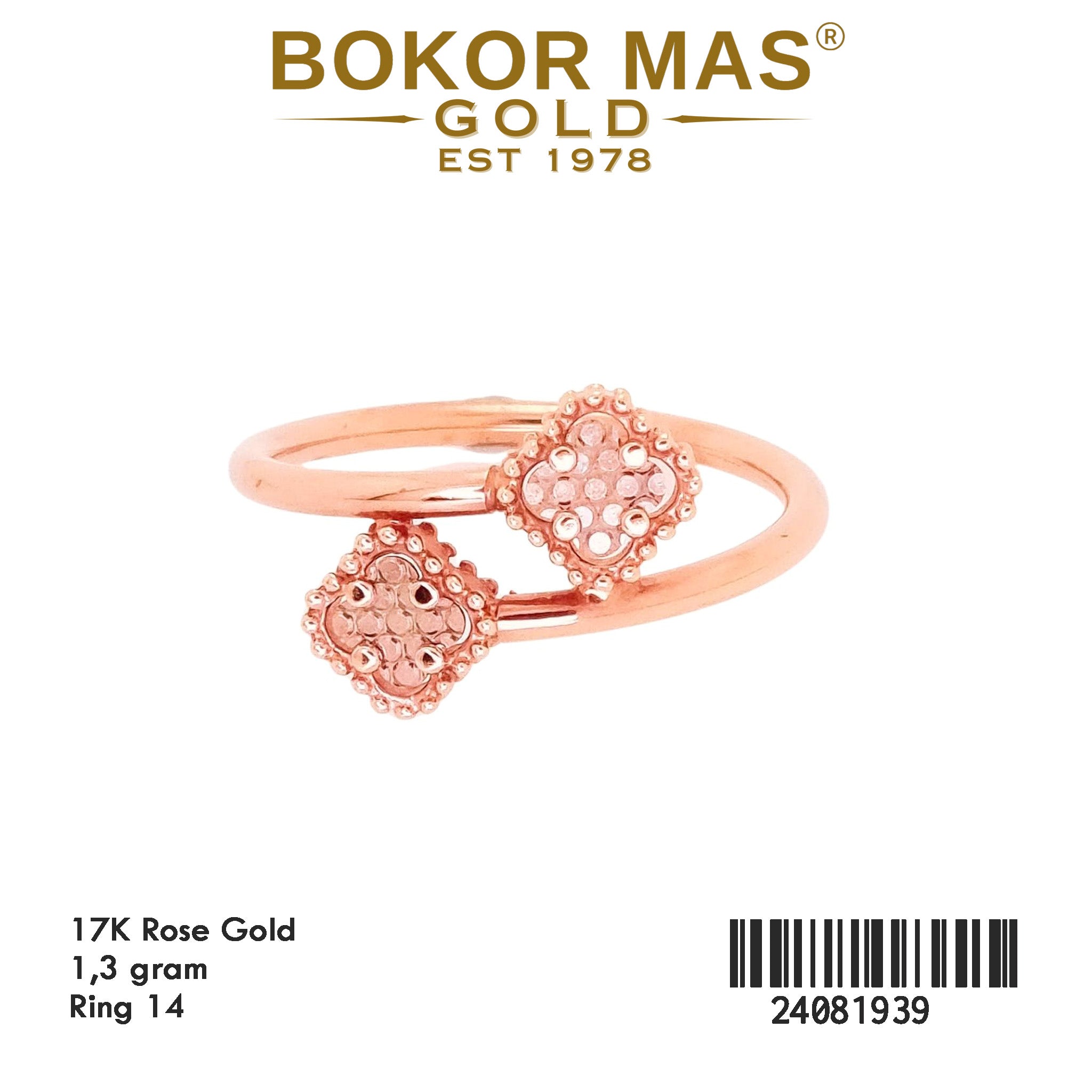 Cincin  Emas Clover Variasi - 24081939 -17K
