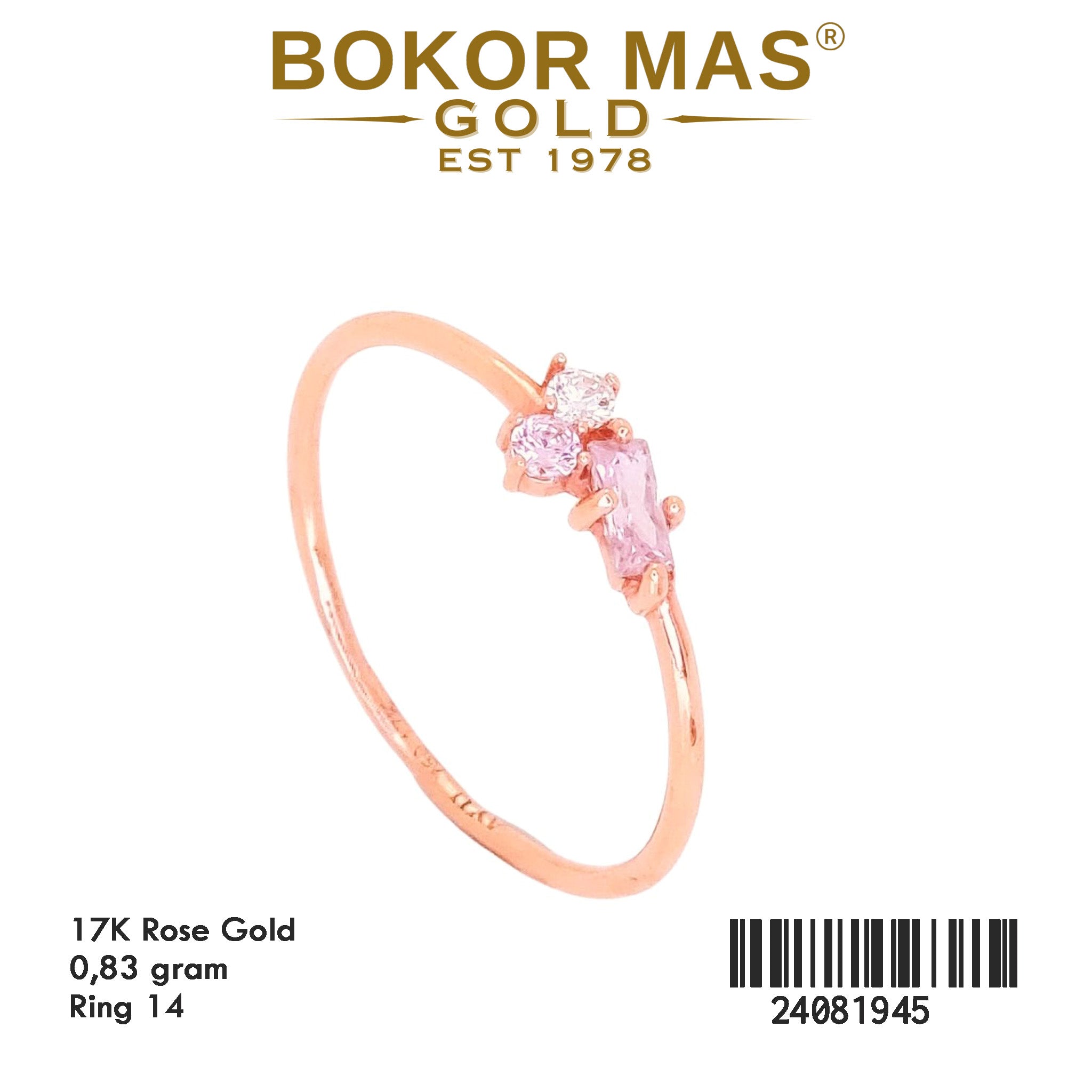 Cincin Emas  Variasi Permata - 24081945 - 17K