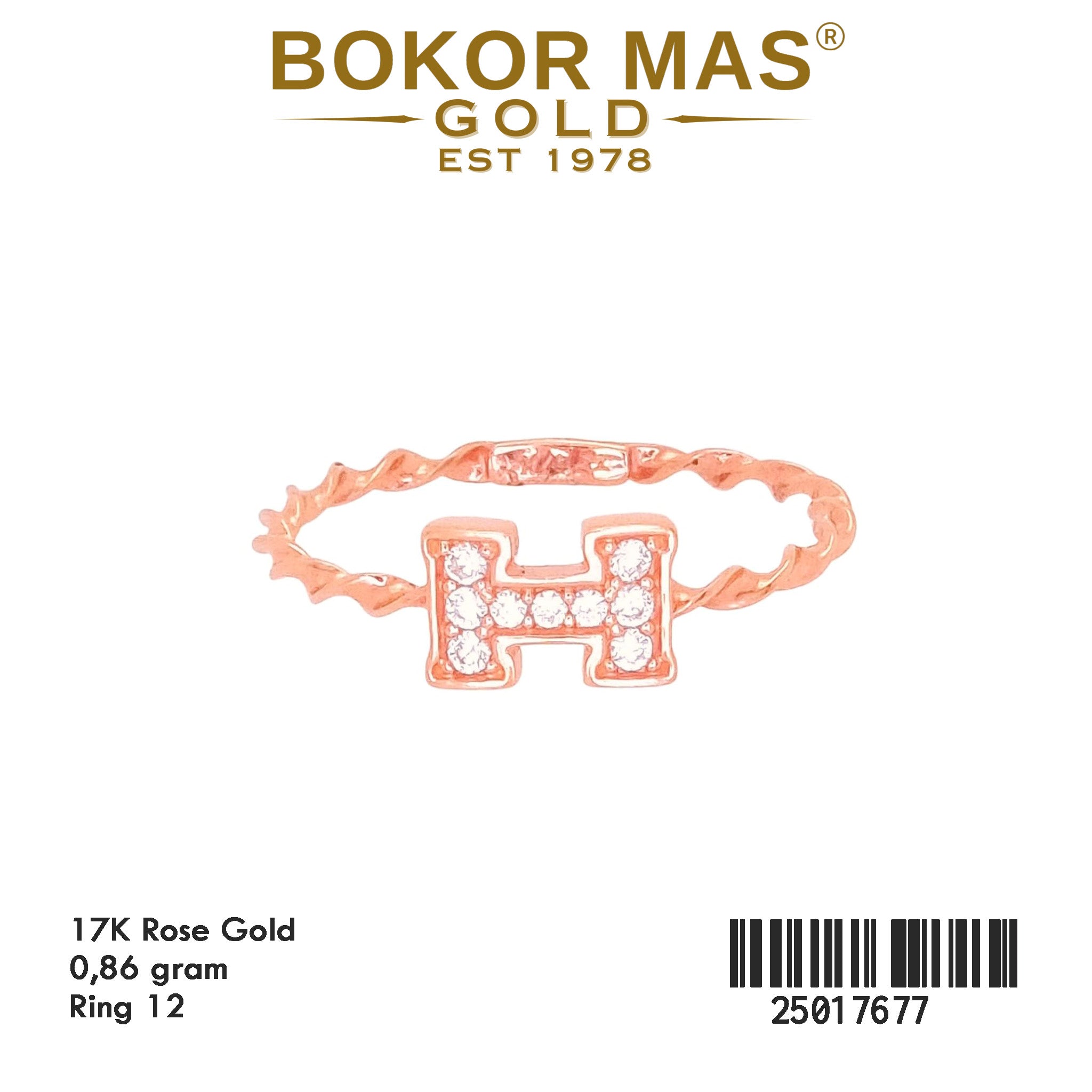 Cincin  Emas Variasi Permata - 25017677 - 17K