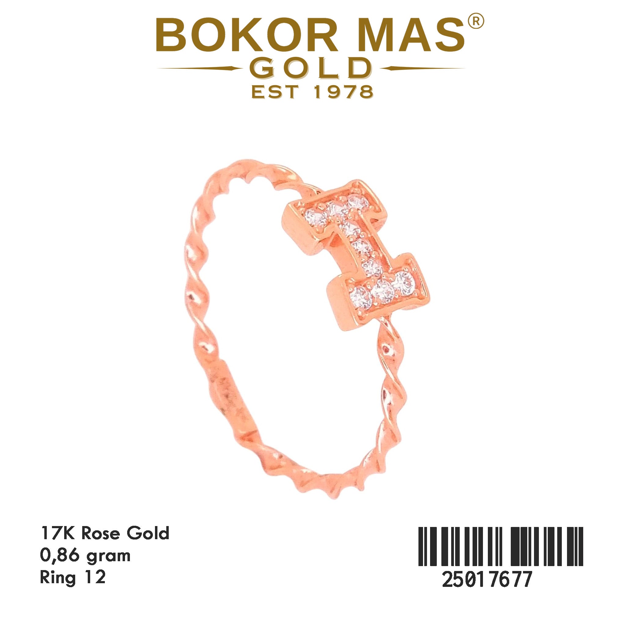 Cincin  Emas Variasi Permata - 25017677 - 17K